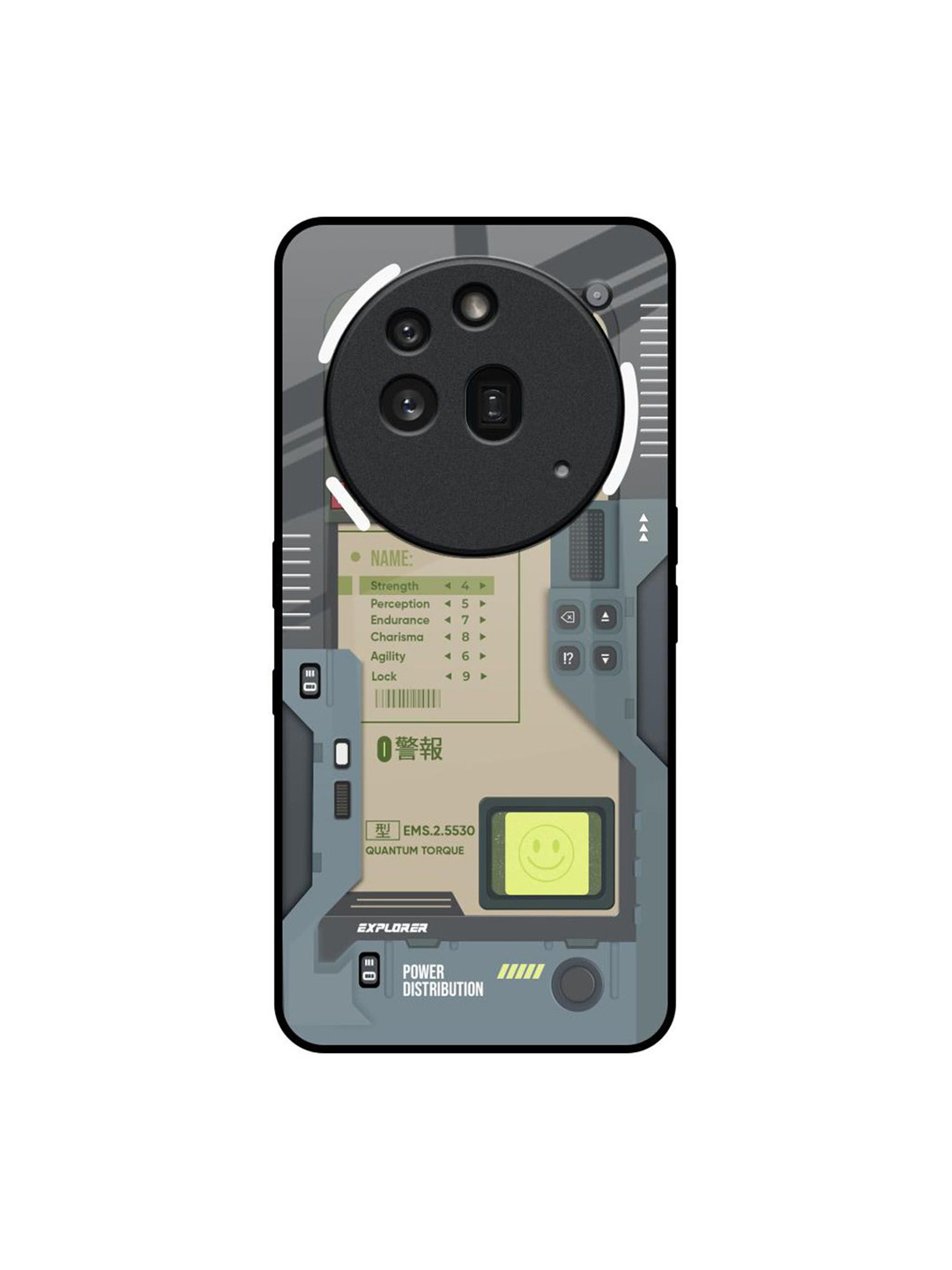 QRIOH Art Station Glass Nothing Phone 3a Pro Back Case Mobile Accessories