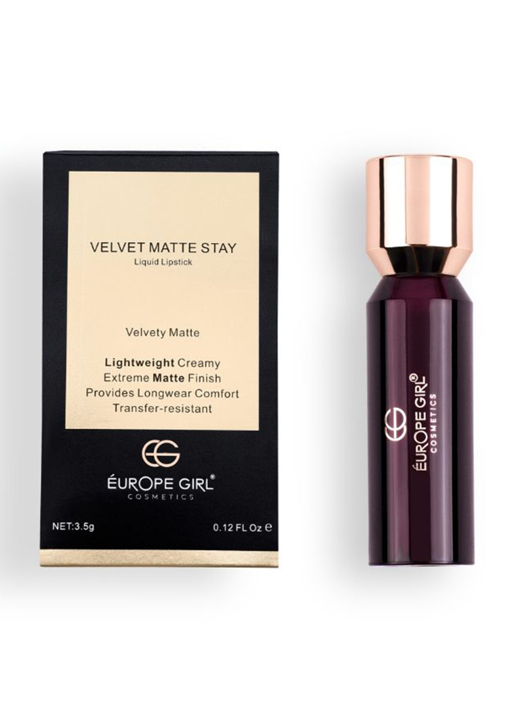 EUROPE GIRL Velvet Matte Liquid Lipstick- 3.5 g- Wood Wine 14