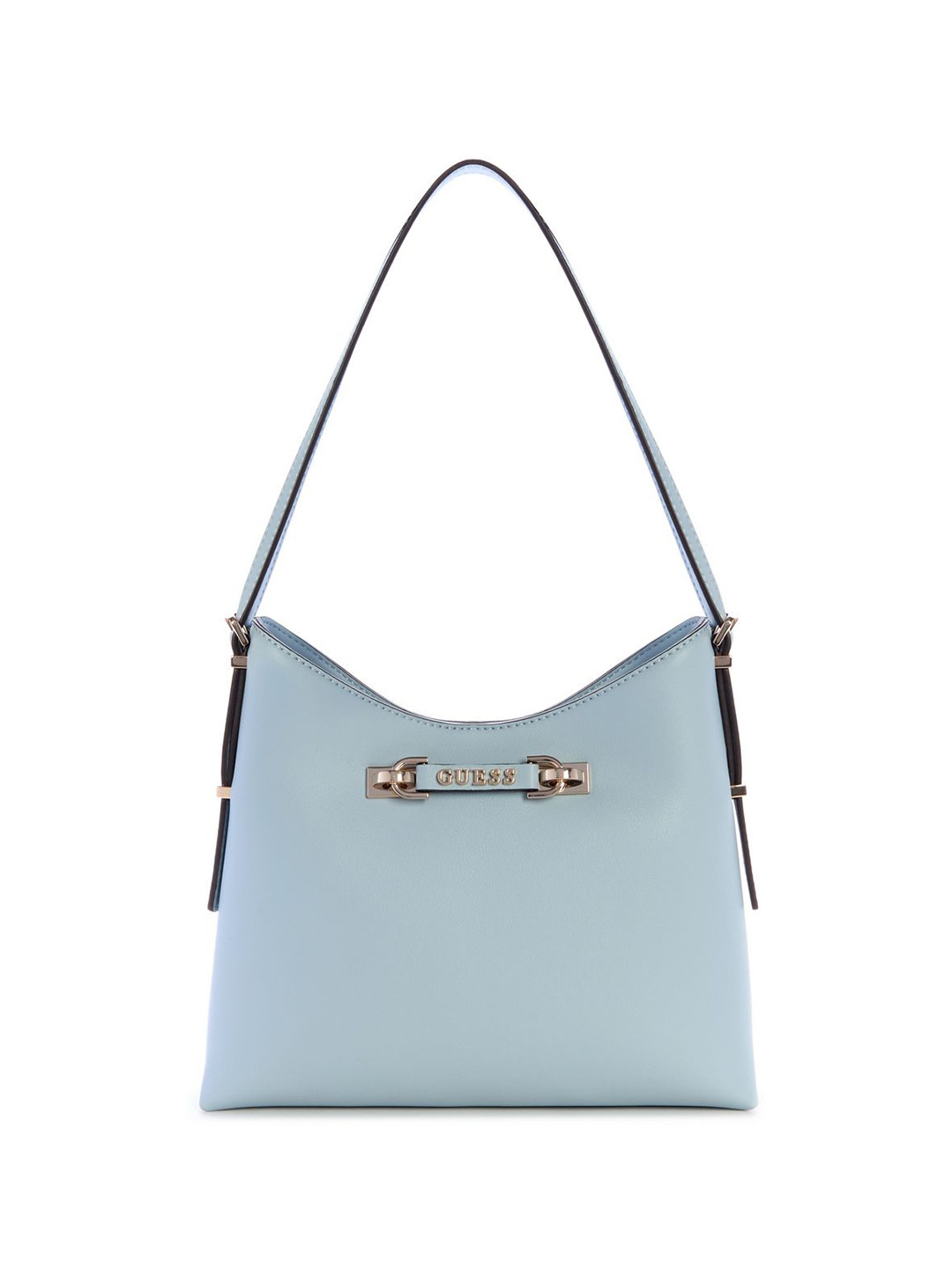 GUESS Women Lefia Solid Structured Shoulder Bag