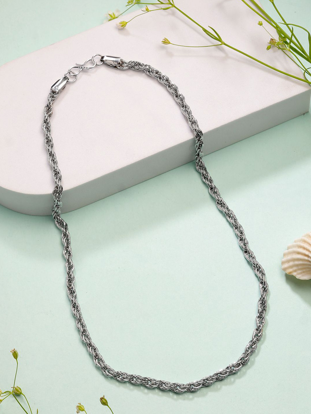 Roadster Men's Silver-Plated Stainless Steel Chain