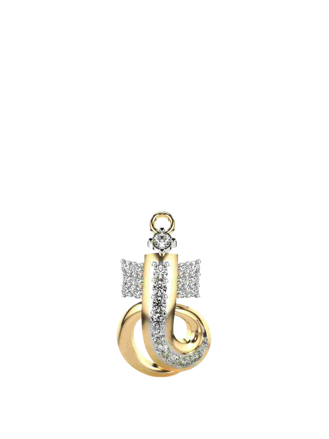 VALANOVA 14K Yellow Gold Certified 0.19Ct Lab Grown Diamond Pendant