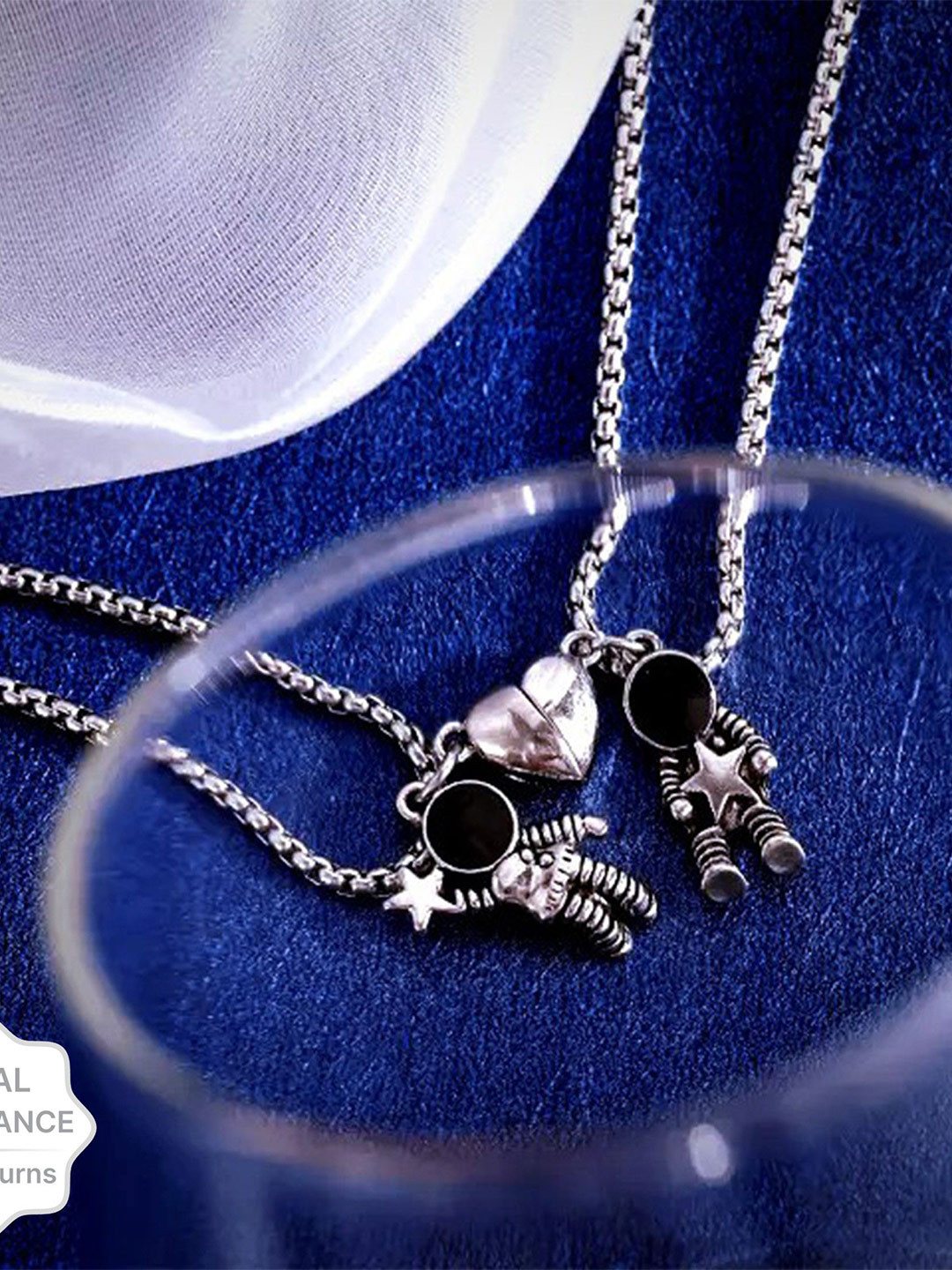 Ringzinnie Set Of 2 Robot Pendants With Chains