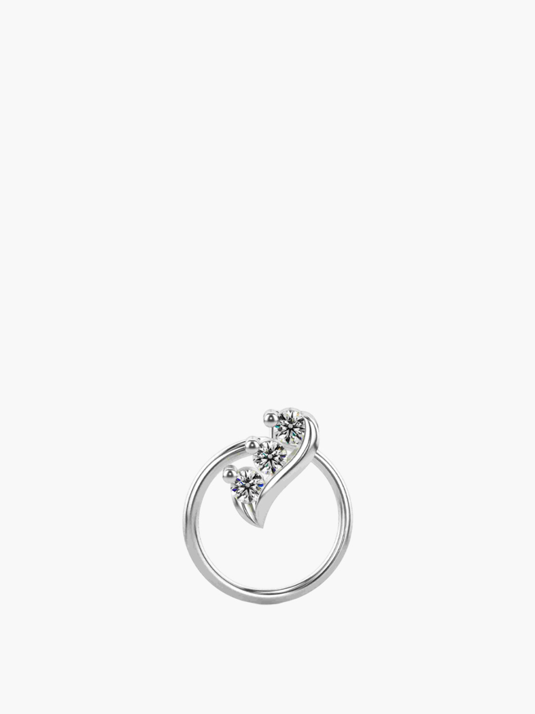 VALANOVA Women 14Kt White Gold Nosepin With Diamond 0.25gms
