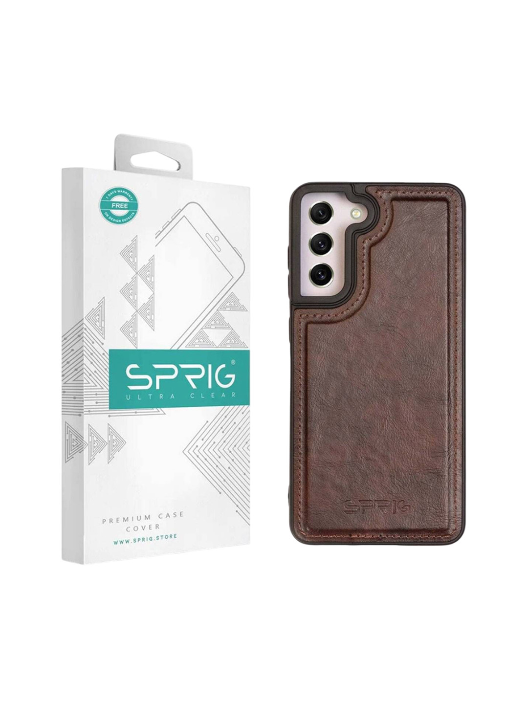 SPRIG Samsung Galaxy S22 Glossy PU Leather Back Cover