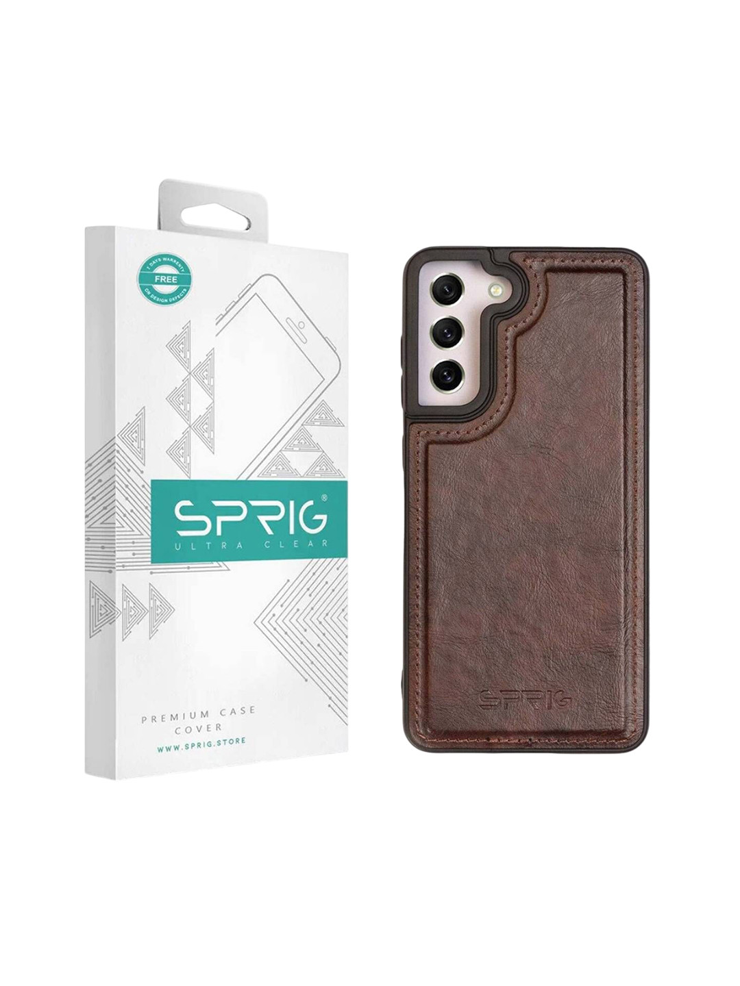SPRIG Glossy Leather Back Cover for Samsung Galaxy S22 Plus
