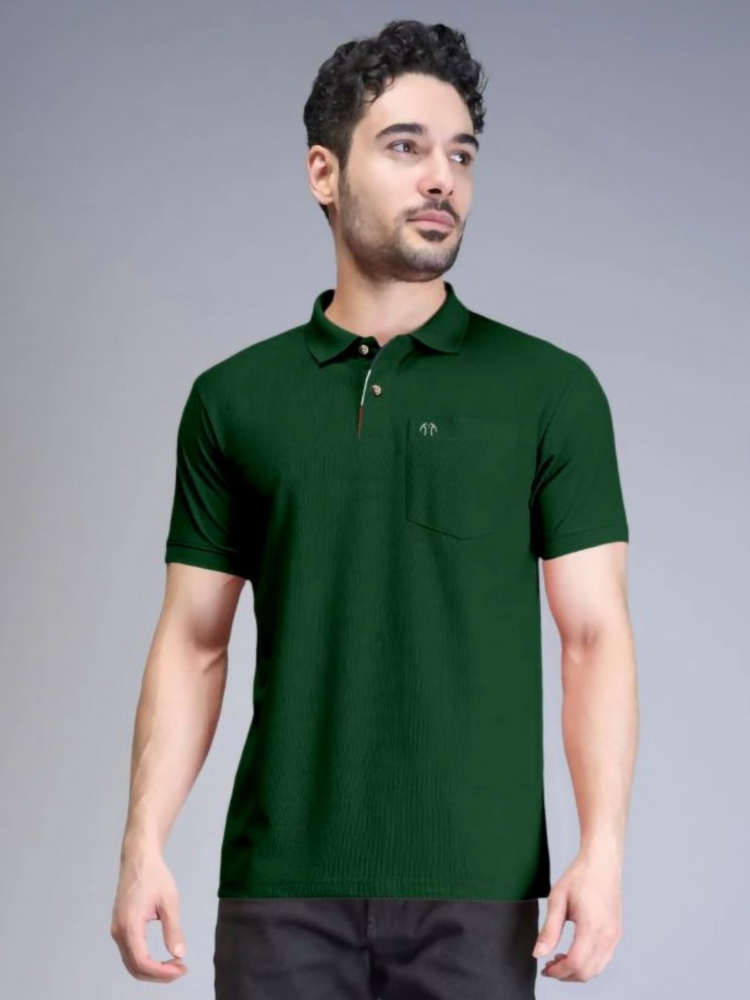 Triptee  Polo Collar Pure Cotton Short Sleeves Pockets T-shirt