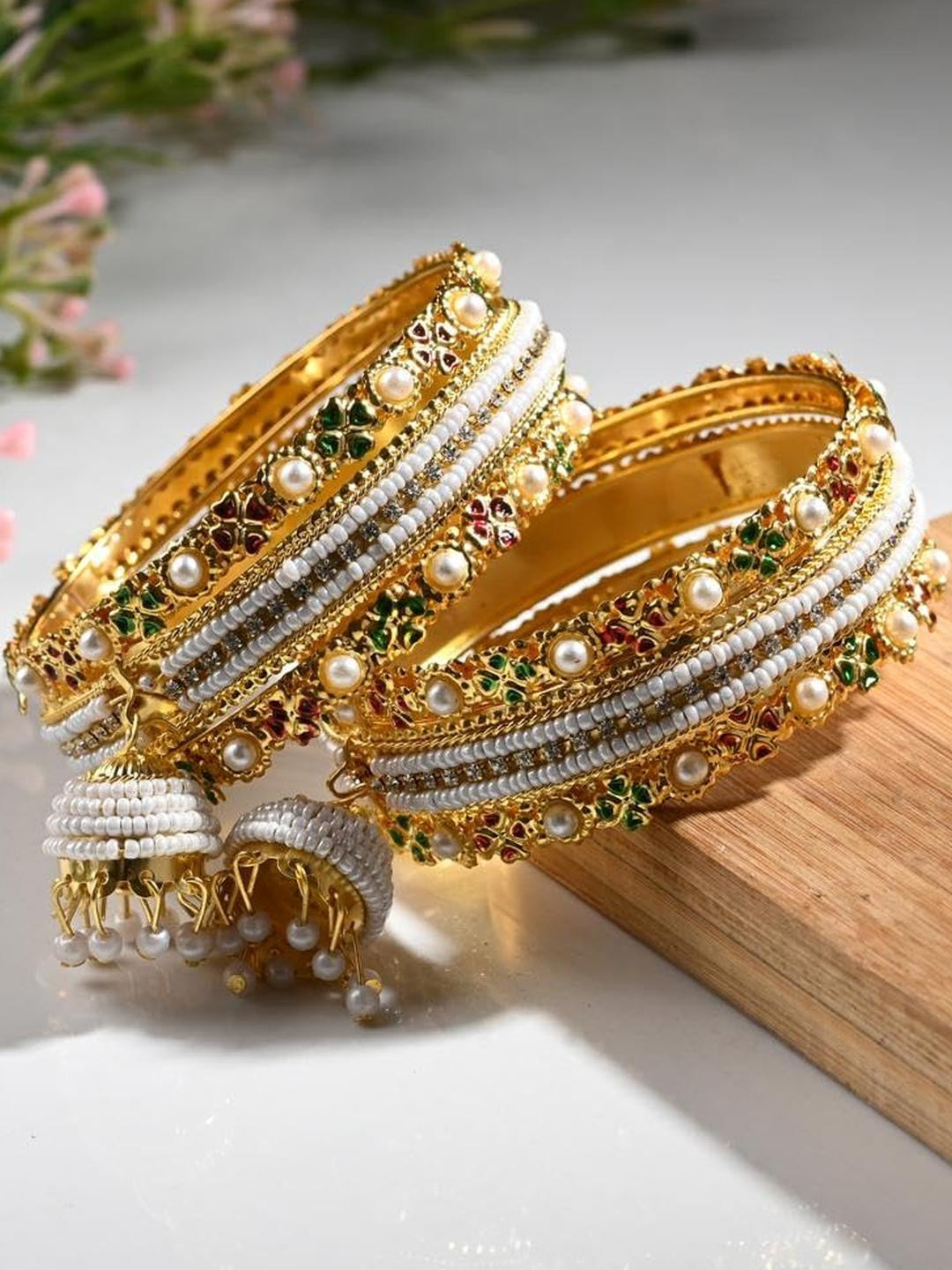 1ST TIME Brass ,Ethnic Kada Set Bangle