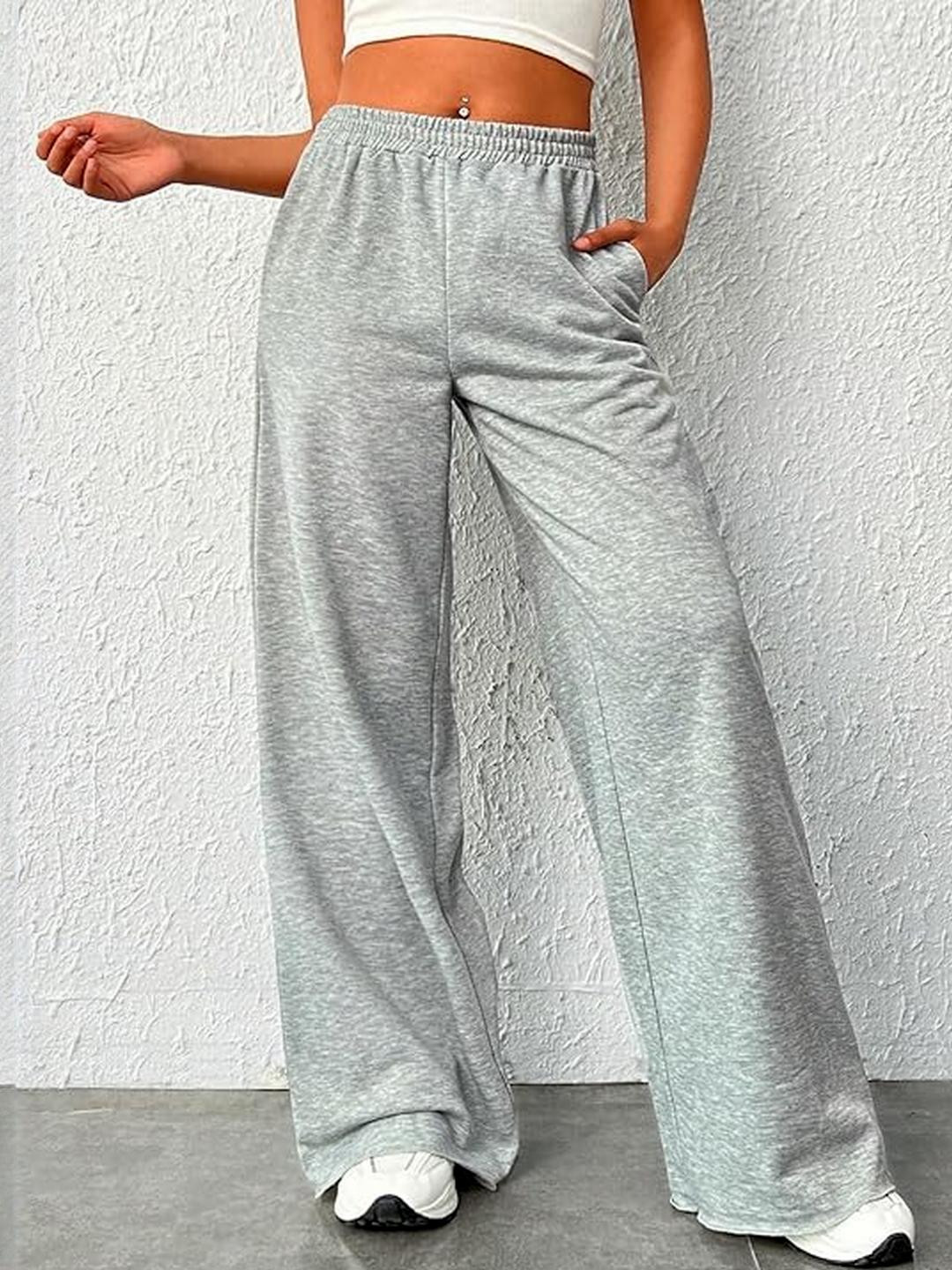 Imsa Moda Women's Grey Baggy Fit Track Pant