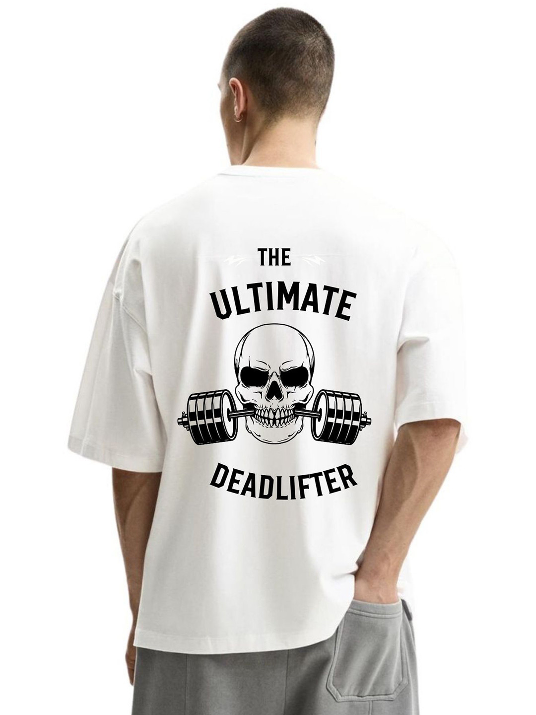 Fashnobic Ultimate Deadlifter Typography Oversized T-shirt