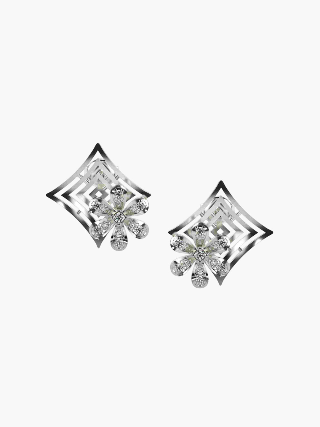 VALANOVA 14K White Gold 0.30 Ct Lab Grown Diamond Earring