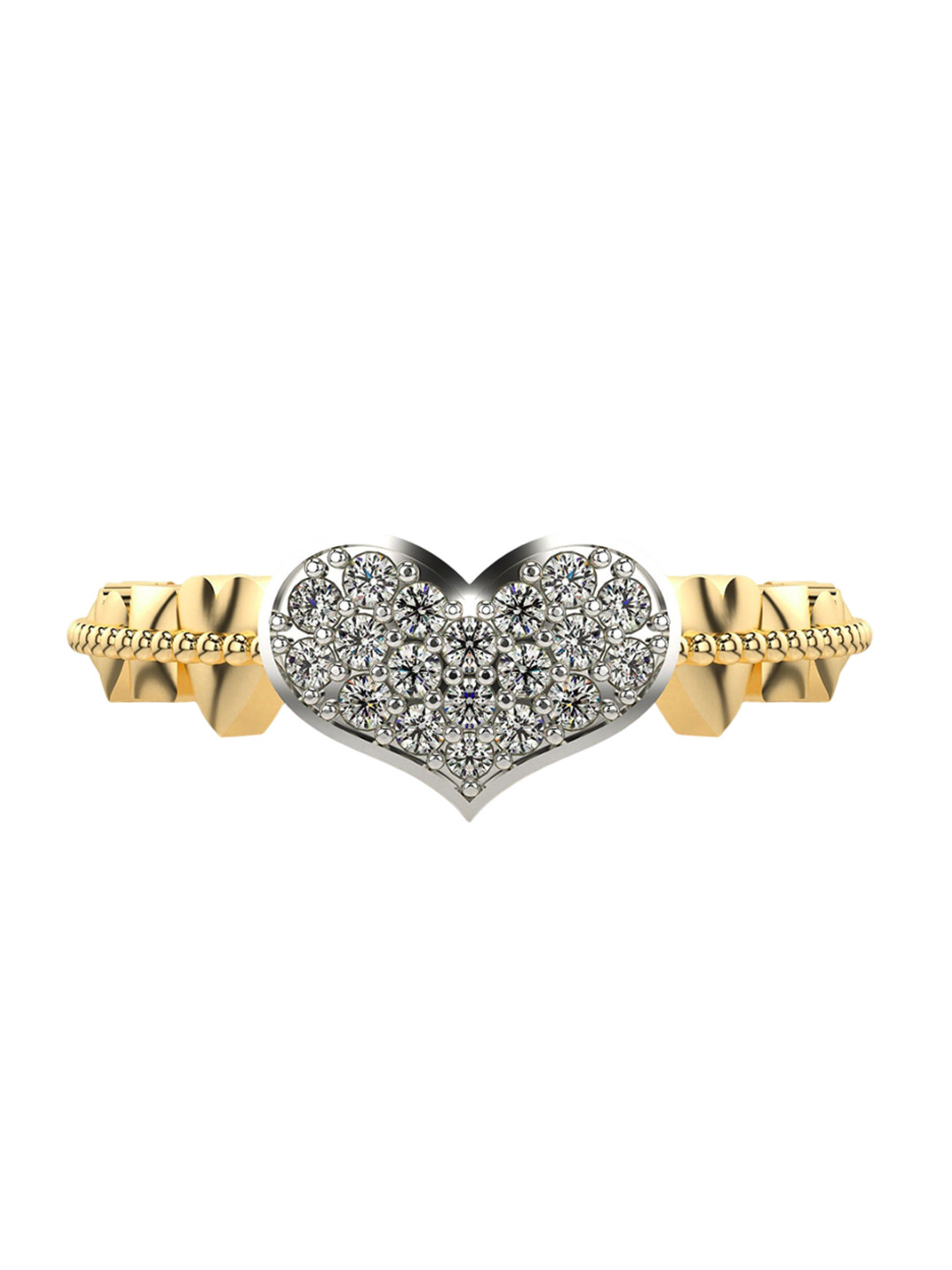 VALANOVA Sterling Silver Yellow Gold Plated 0.21Ct Lab Grown Diamond Ring
