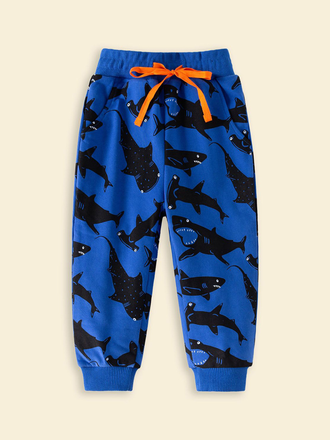 INCLUD Infant Boys Whale Printed Mid-Rise Joggers