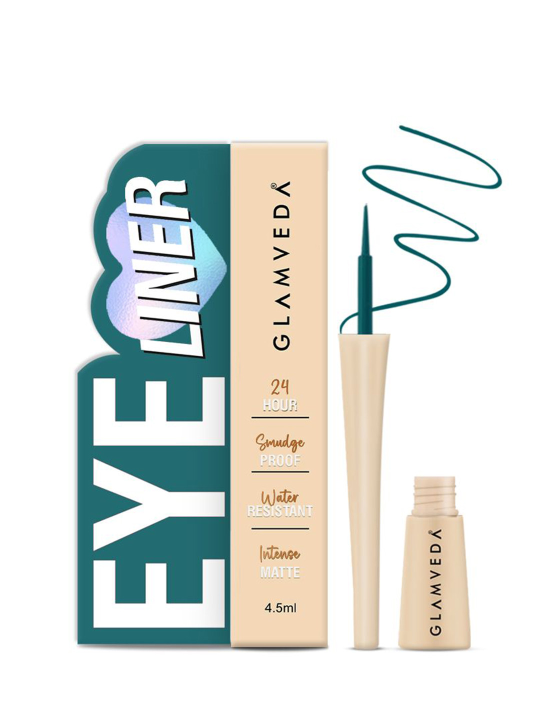 GLAMVEDA Smudge Proof & Waterproof Matte Liquid Eyeliner- 4.5 ml- Teal Green