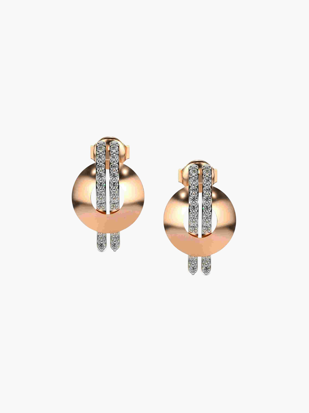 VALANOVA 14Kt Rose Gold 0.27 Carat Lab Grown Diamond Earrings