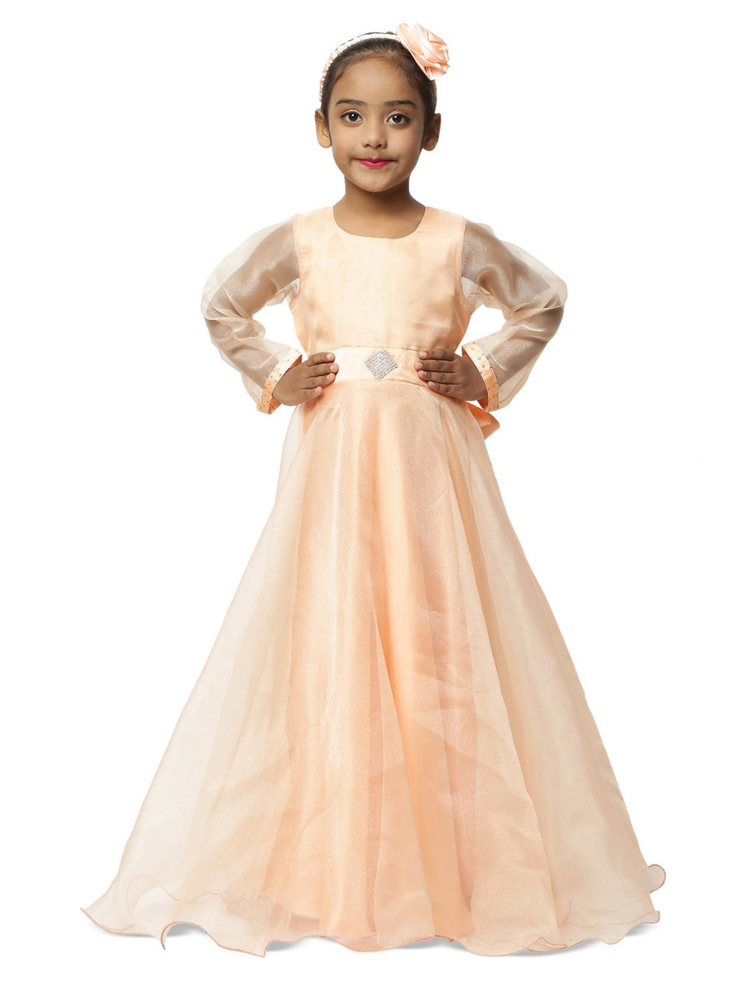 Wow Princess Baby Girls Embellished Fit & Flare Maxi Dress