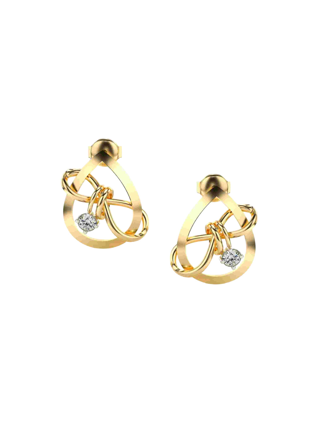 VALANOVA 14Kt Yellow Gold 0.44 Carat Lab Grown Diamond Earrings
