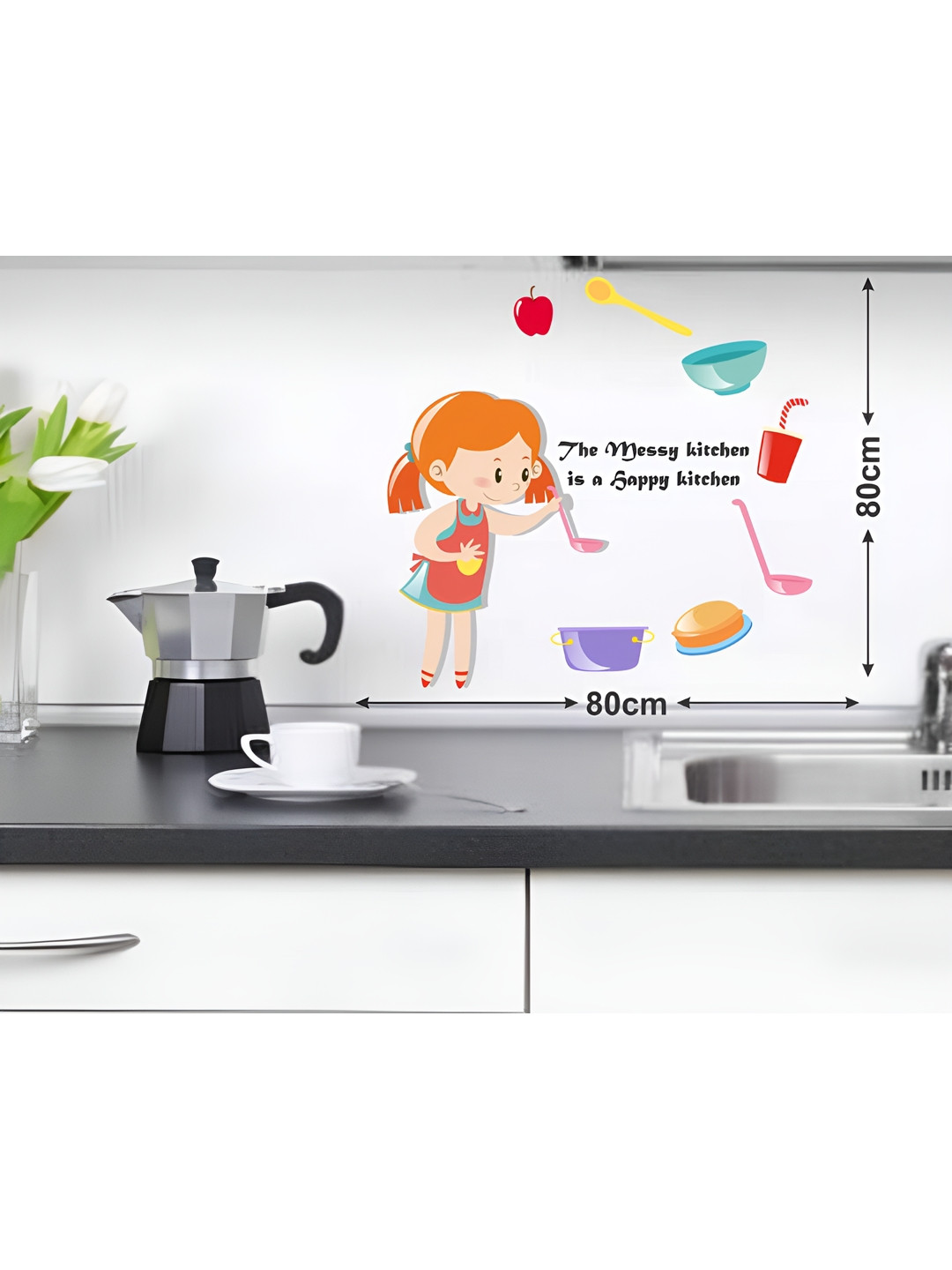 LANSTICK Blue & Red Splash-Proof Eco-Friendly Wallpaper