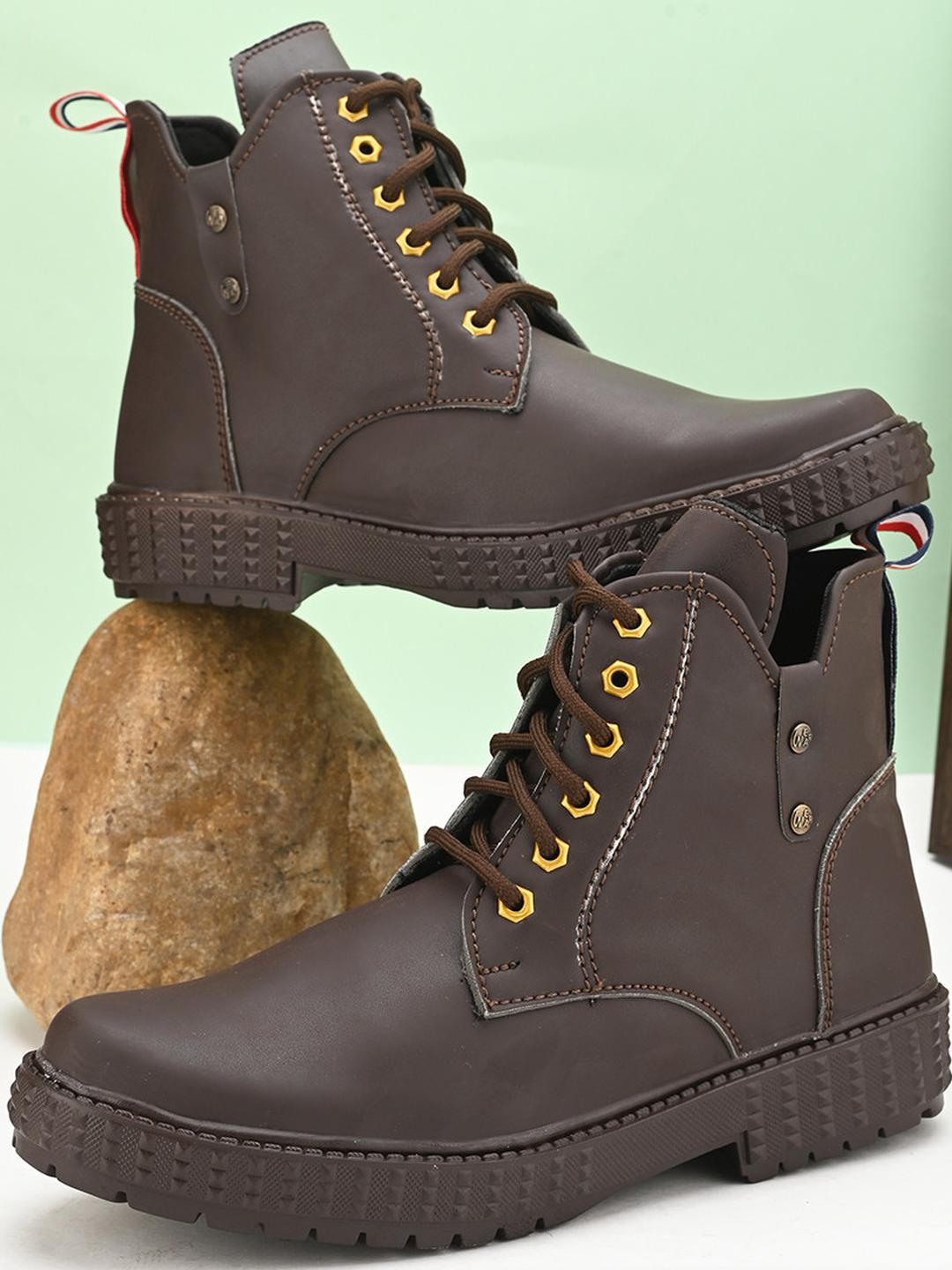 REAL BLISS FOOTWEAR Men Solid High Top Casual Boots