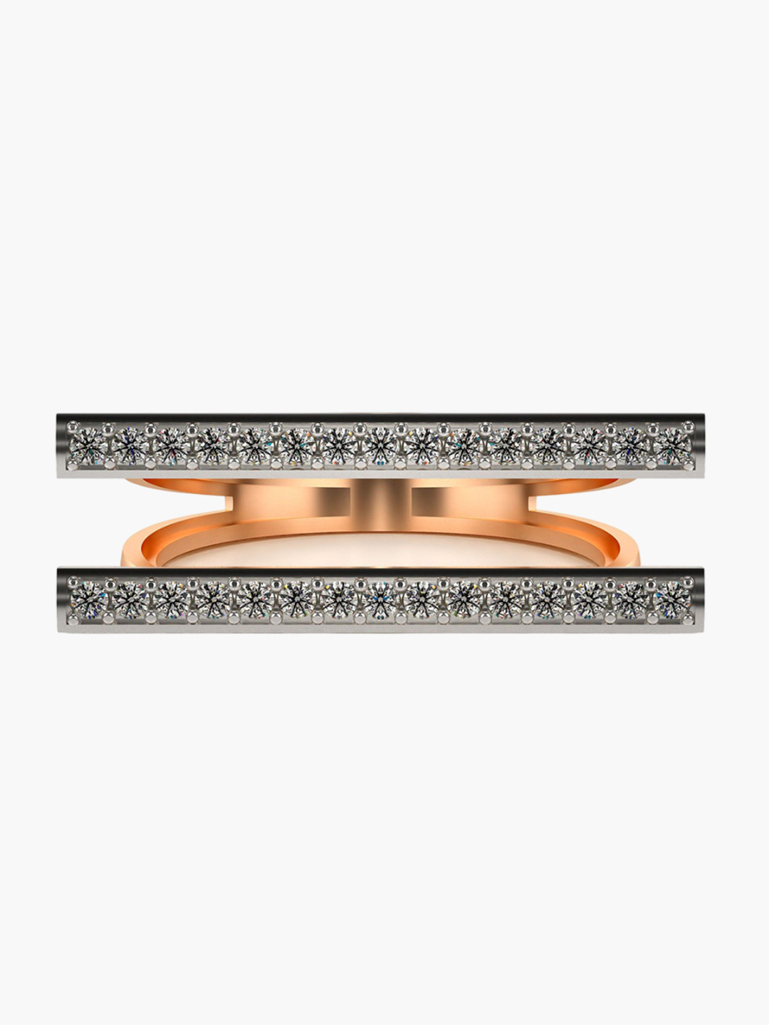 VALANOVA Rose Gold Plated Sterling Silver 0.36Ct Lab Grown Diamond Ring