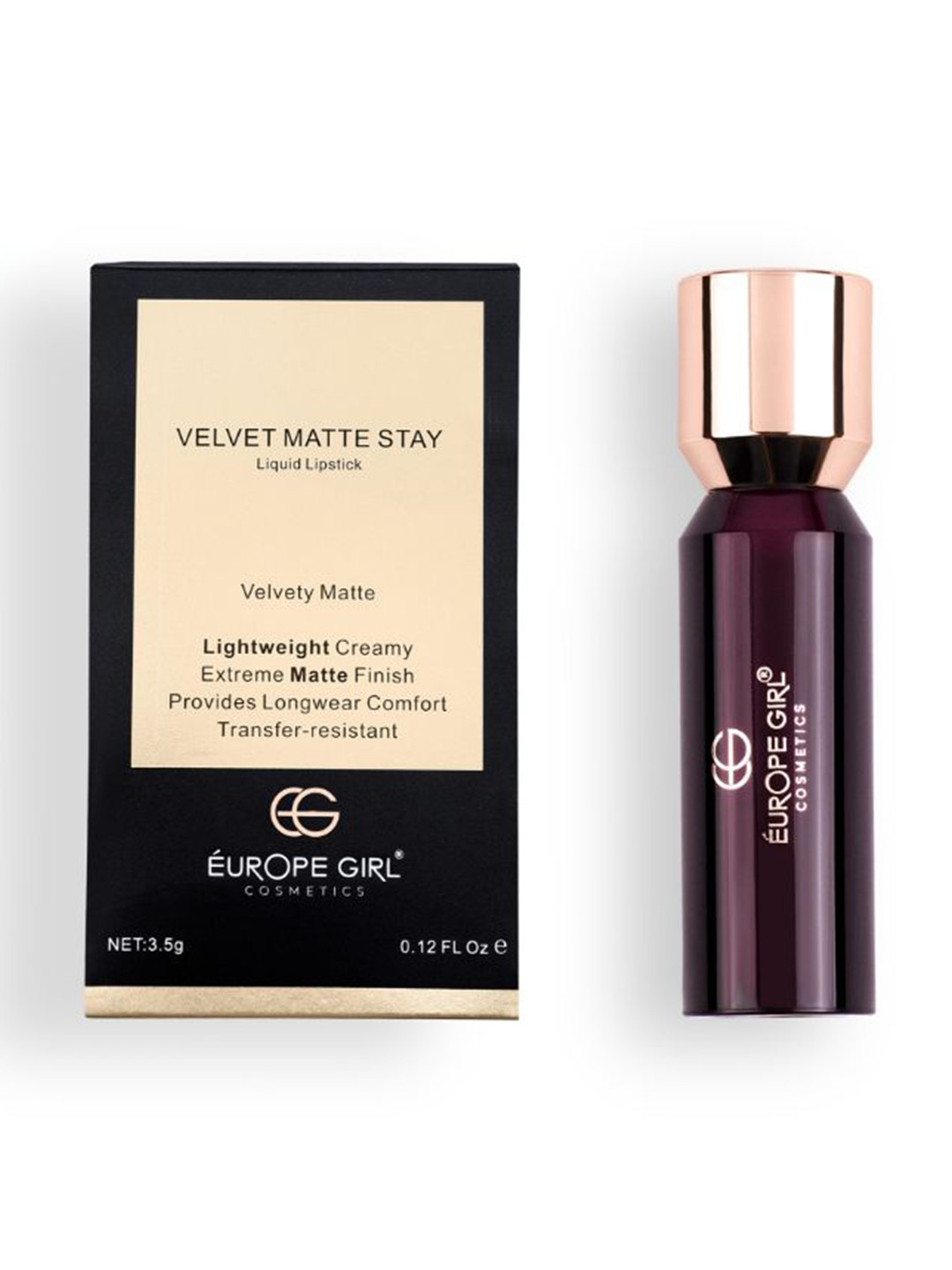 EUROPE GIRL Velvet Matte Waterproof Liquid Lipstick - 3.5 g - Velvet Rouge 05