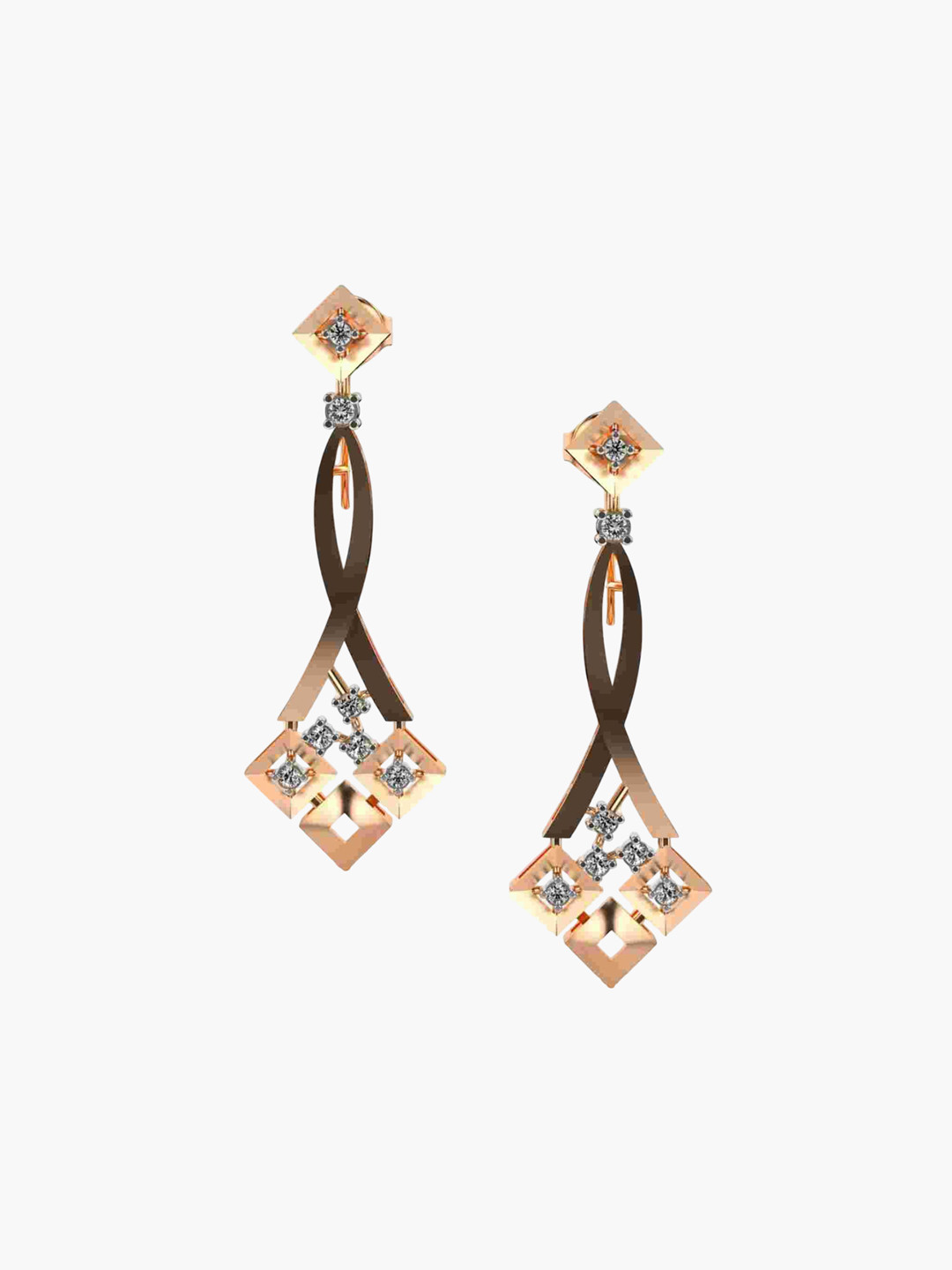 VALANOVA 14K Rose Gold 0.71 Ct Lab Grown Diamond Earring