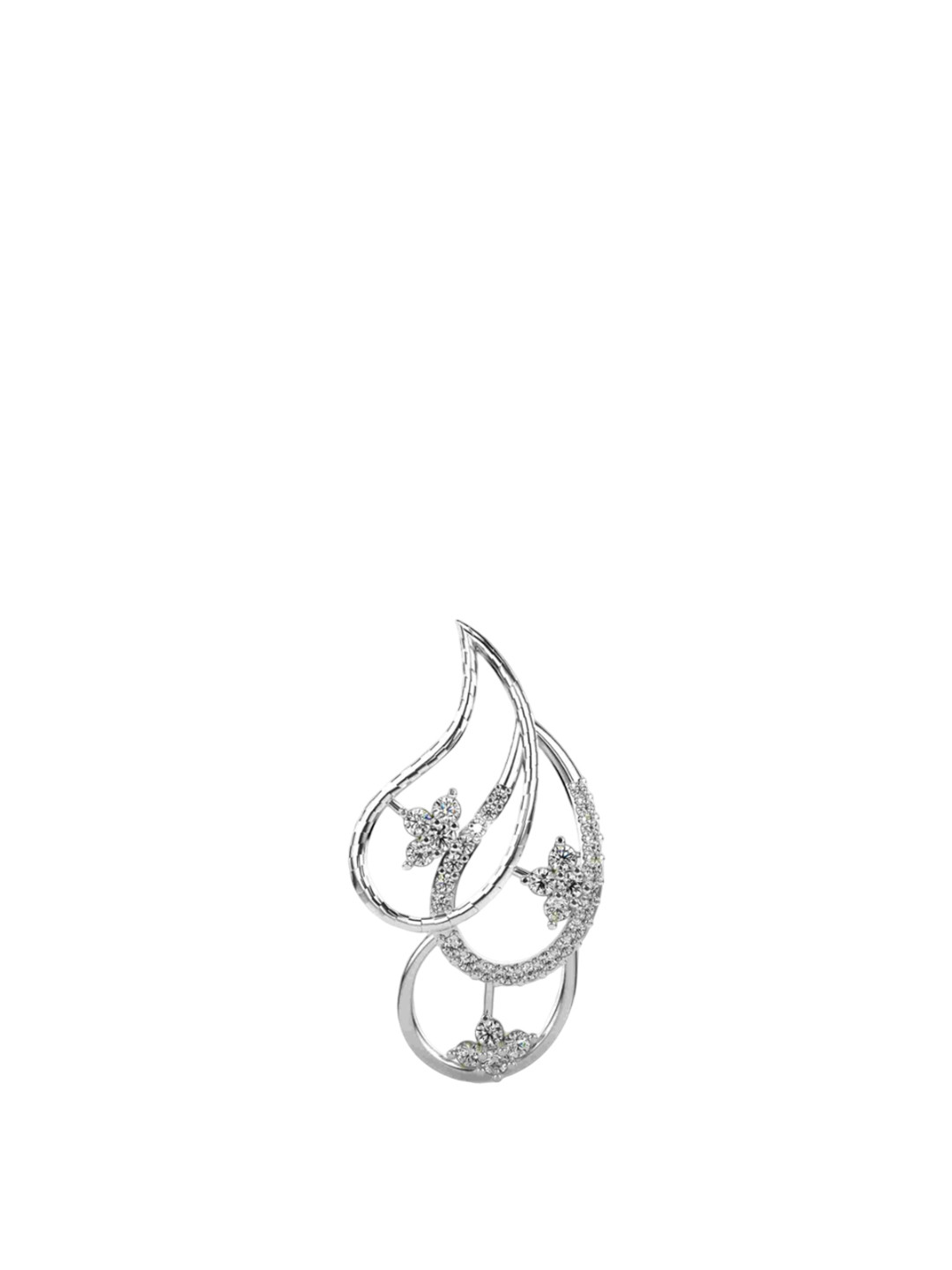VALANOVA Women 14k Gold Lab Grown Diamond 0.04 CTs Pendent 2.04 gm
