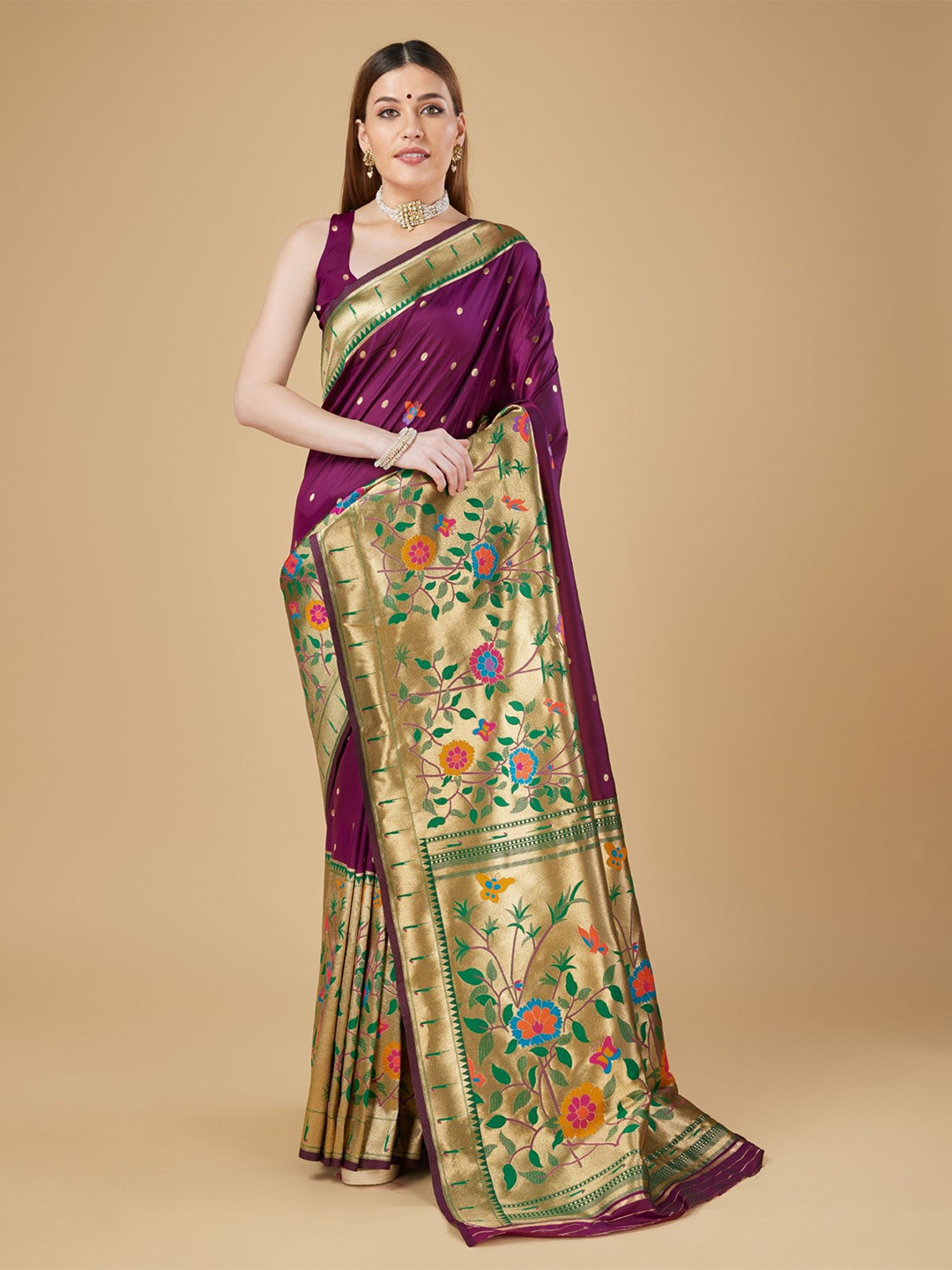 Pandadi Saree Woven Design Zari Designer Paithani Sarees