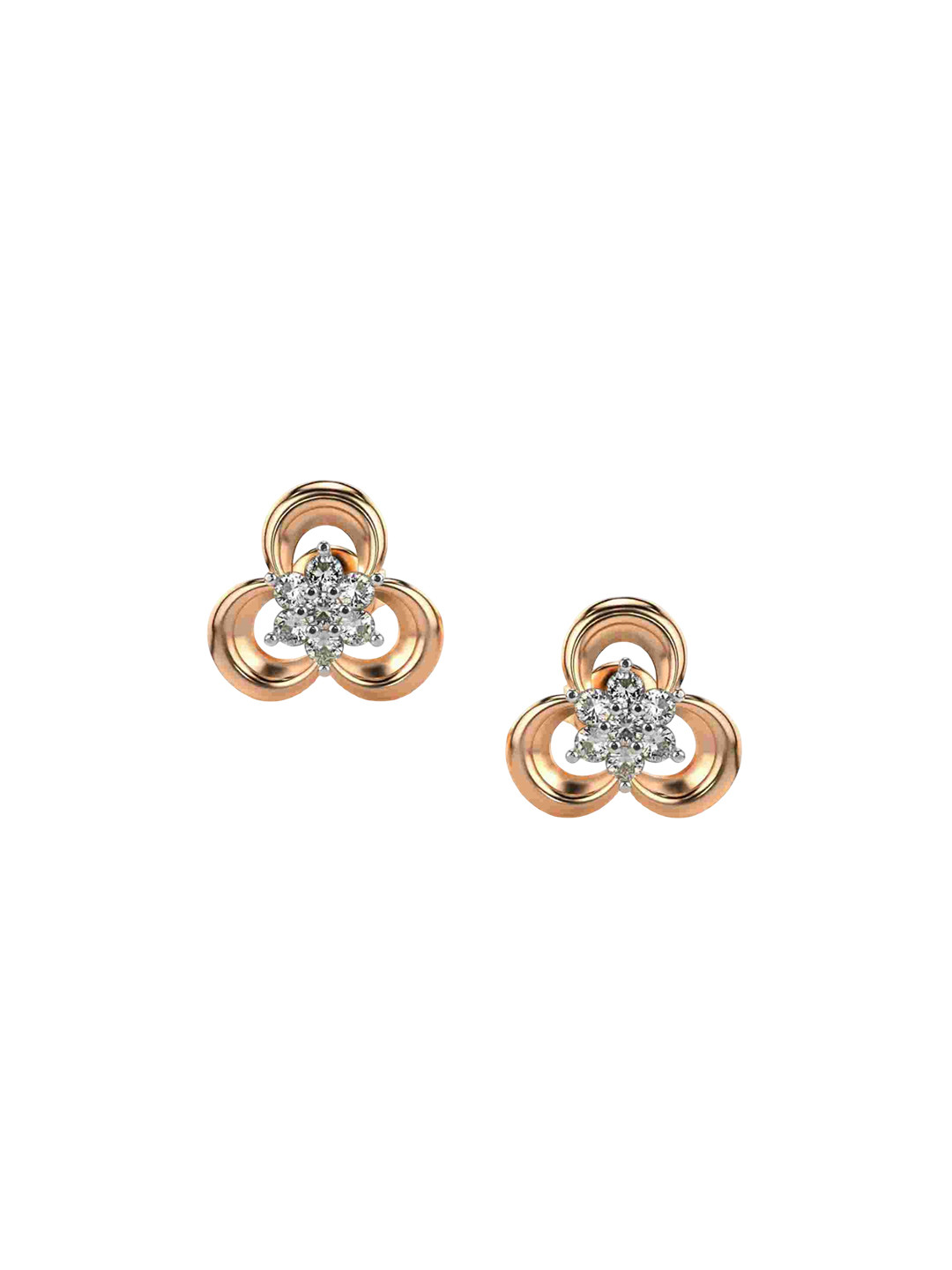 VALANOVA 14K Rose Gold 0.50 Ct Lab Grown Diamond Earrings