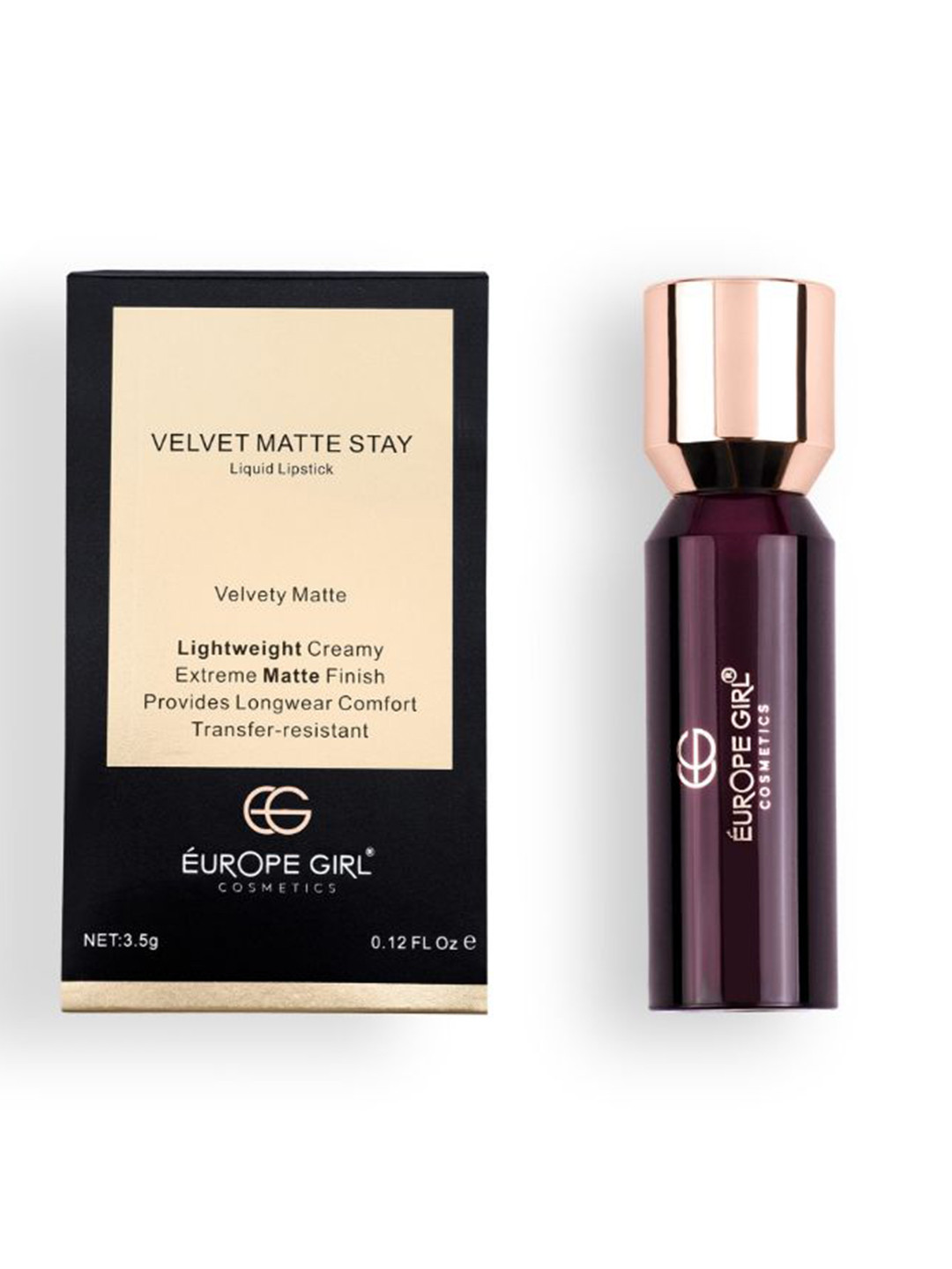 EUROPE GIRL Velvet Matte Liquid Lipstick- 3.5 g- Rust Red 12