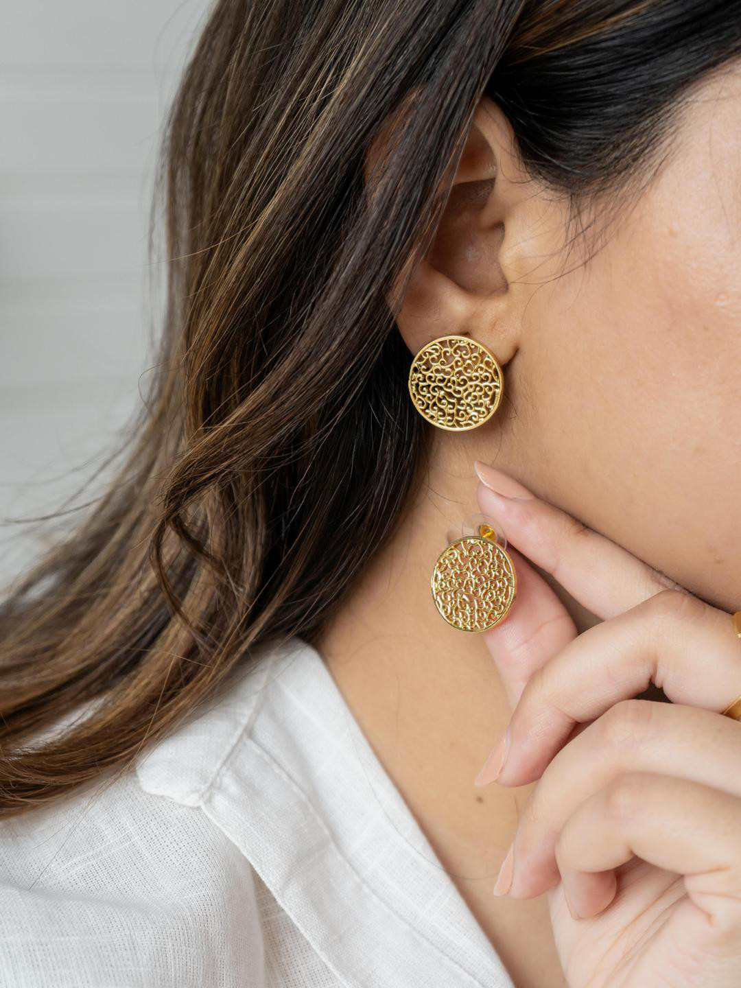 Yellow Chidiya Gold-Plated Brass Jewellery Set