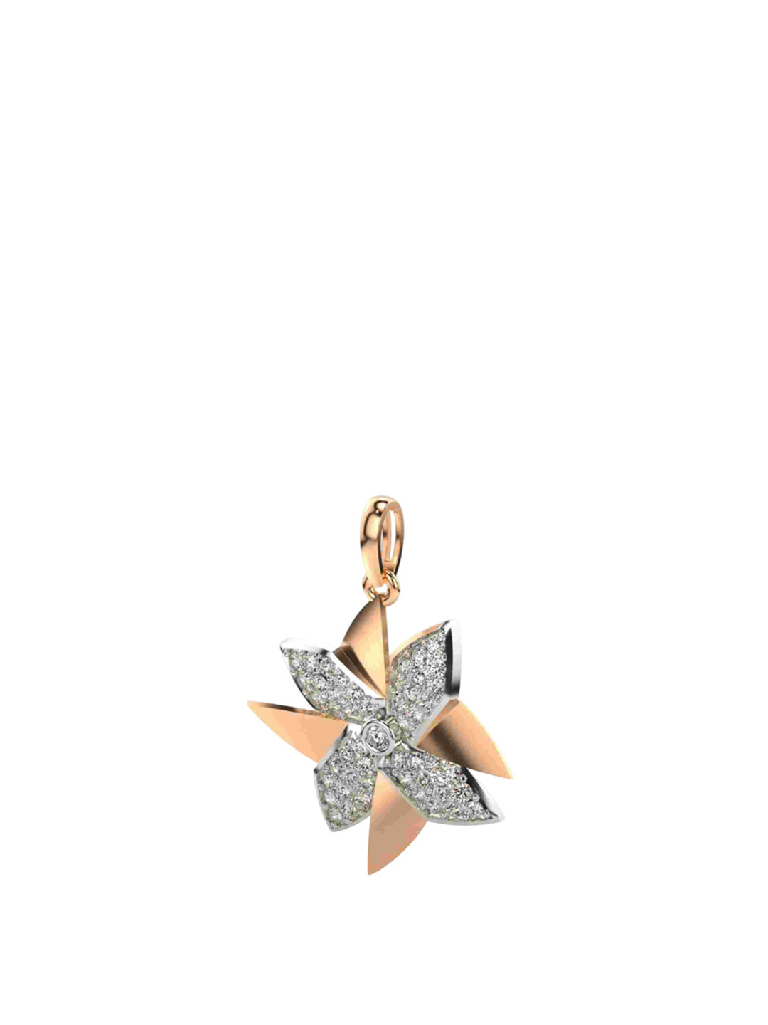 VALANOVA 14K Rose Gold Plated 0.40Ct Lab Grown Diamond Pendant