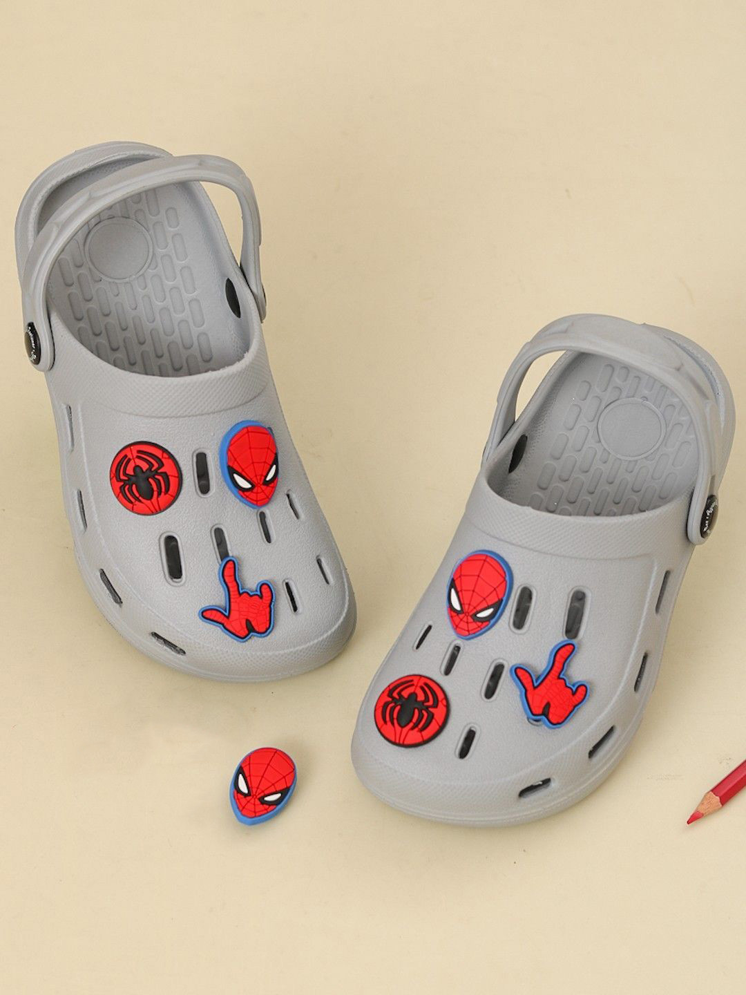 Disney By Yellow Bee Boys Textured Spider-Man Clogs