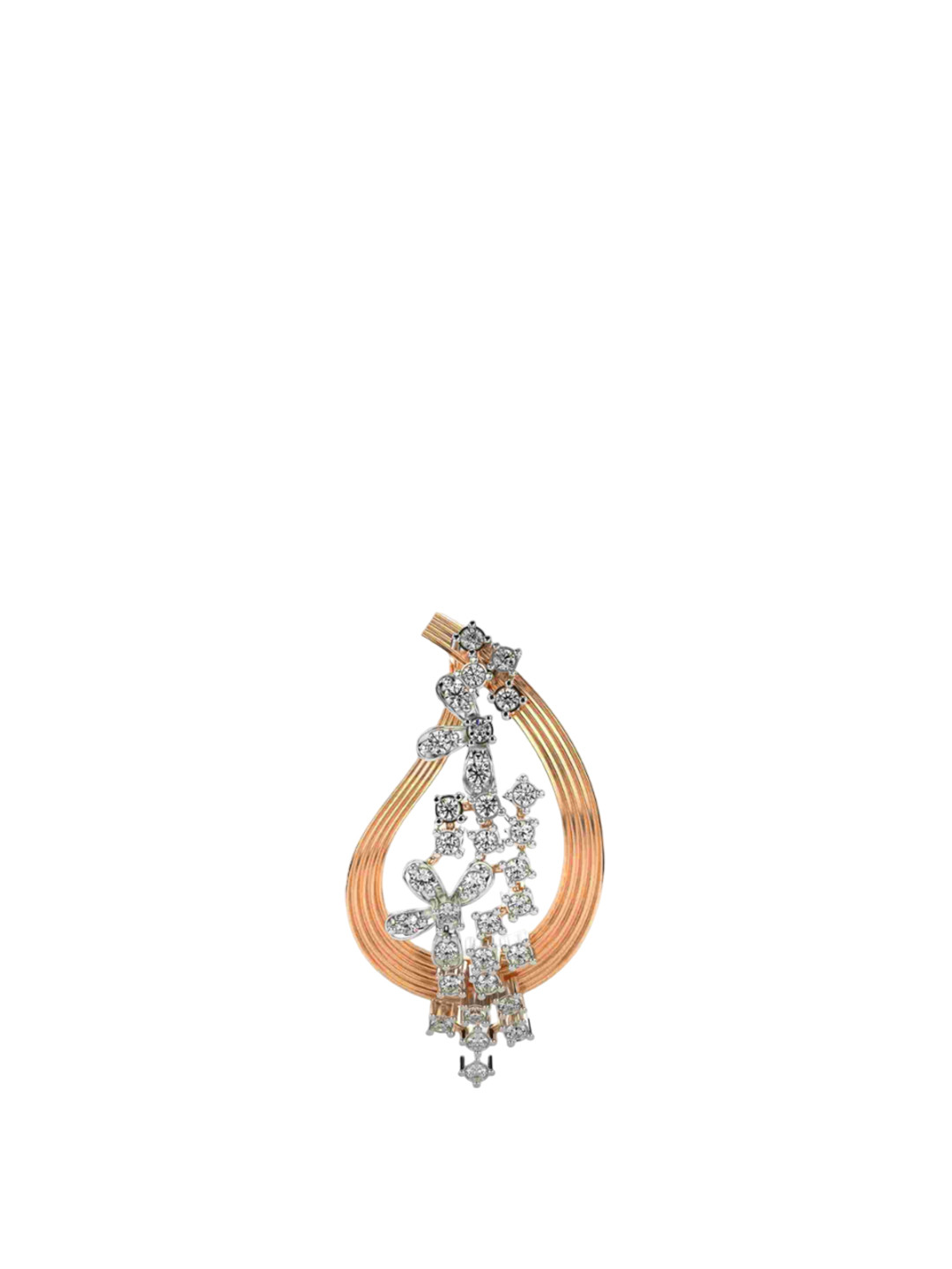 VALANOVA Women 18K Rose Gold 0.25CT Lab Grown Diamond Pendant