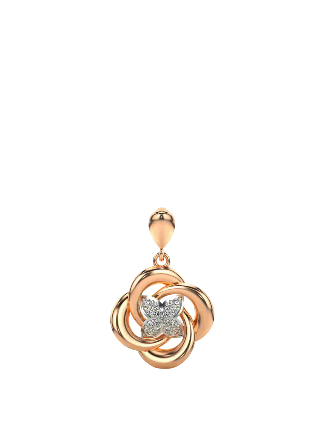 VALANOVA Women Hallmarked 14K Rose Gold & Certified Lab Grown Diamond 0.24cts