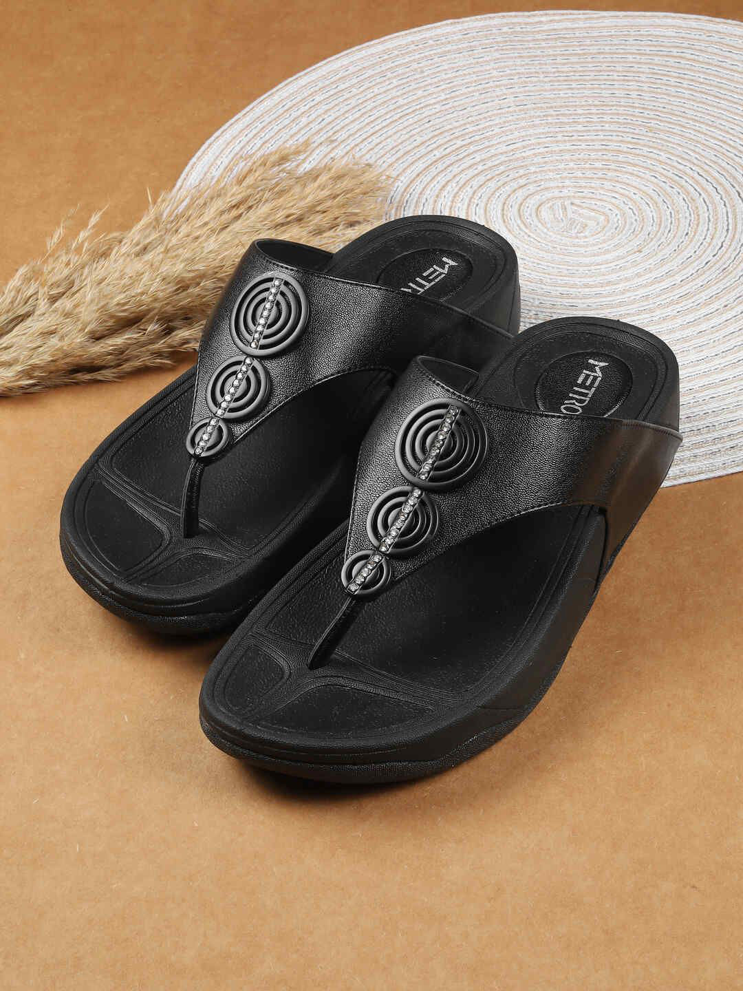Metro Women Embellished Open Toe Comfort Sandals