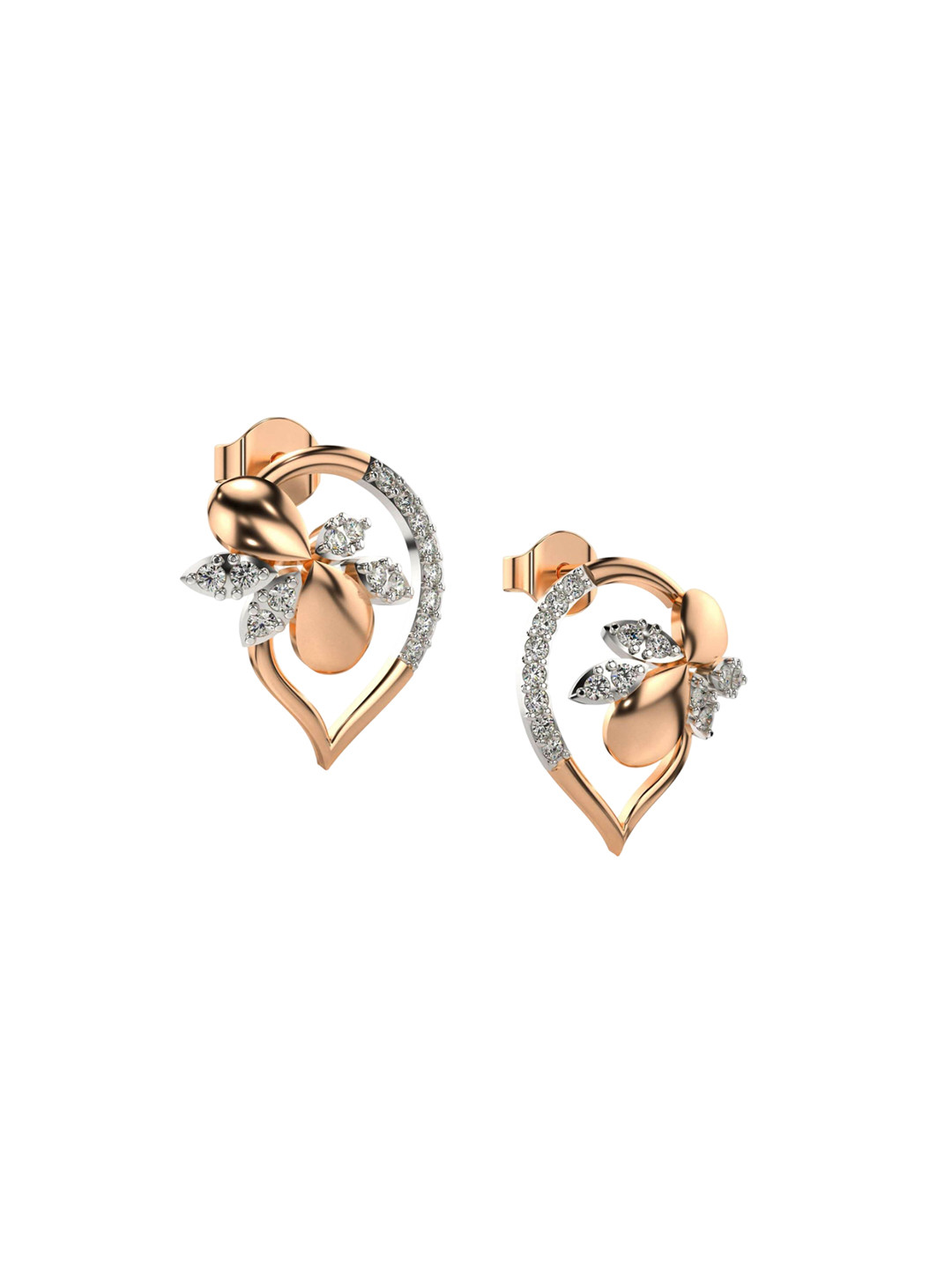 VALANOVA 14K Rose Gold 0.34 Ct Lab Grown Diamond Earring