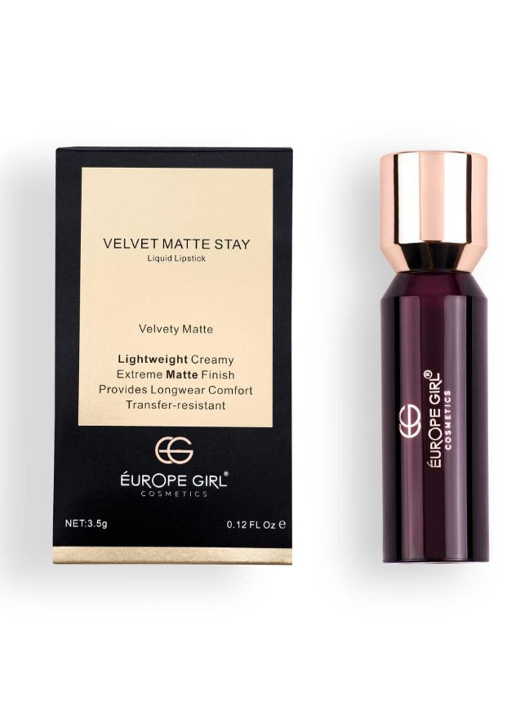 EUROPE GIRL Velvet Matte Waterproof Liquid Lipstick - 3.5 g - Dark Chocolate 11