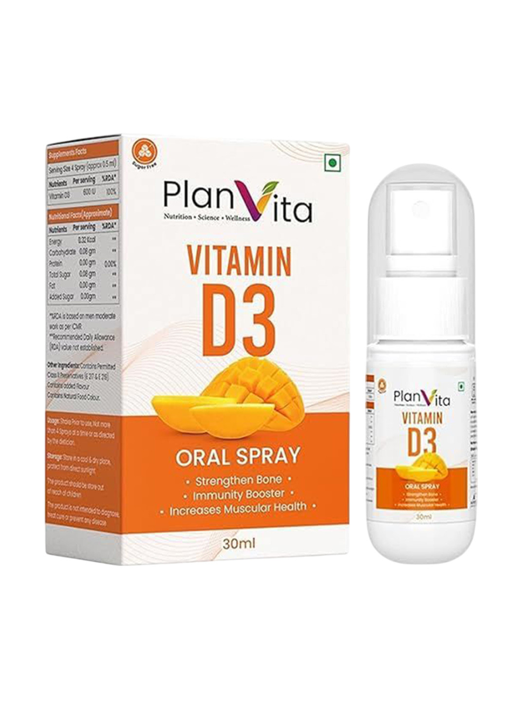 PlanVita Vitamin D3 600IU Supplement Spray - 30 ml