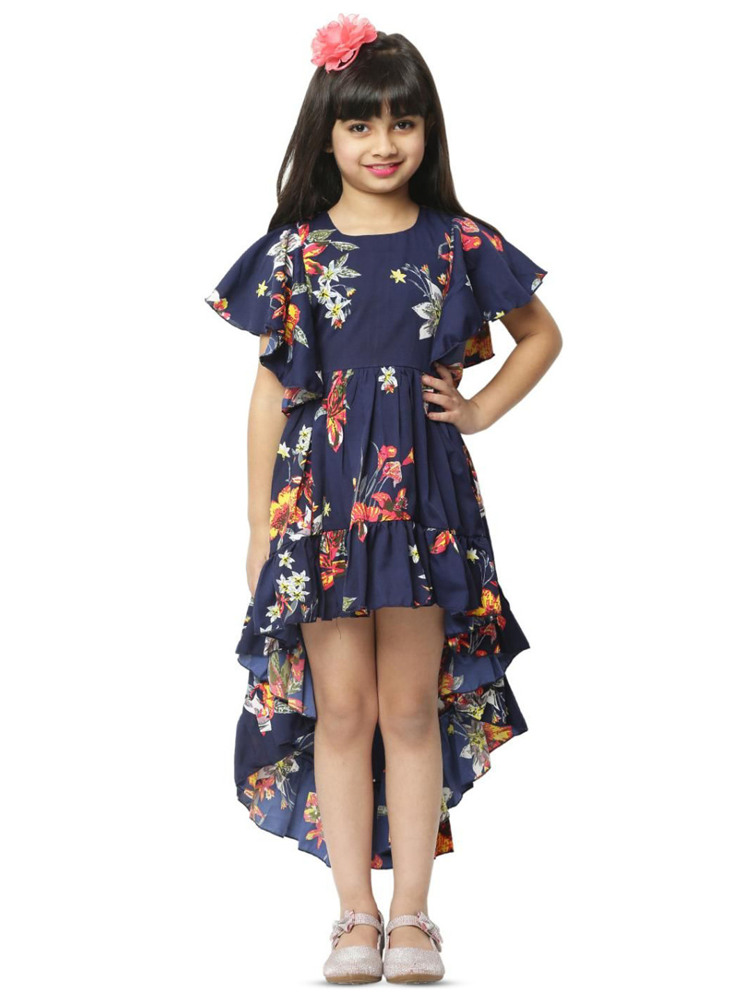 Wow Princess Baby Girls Casual High Low Kids Dress Frock