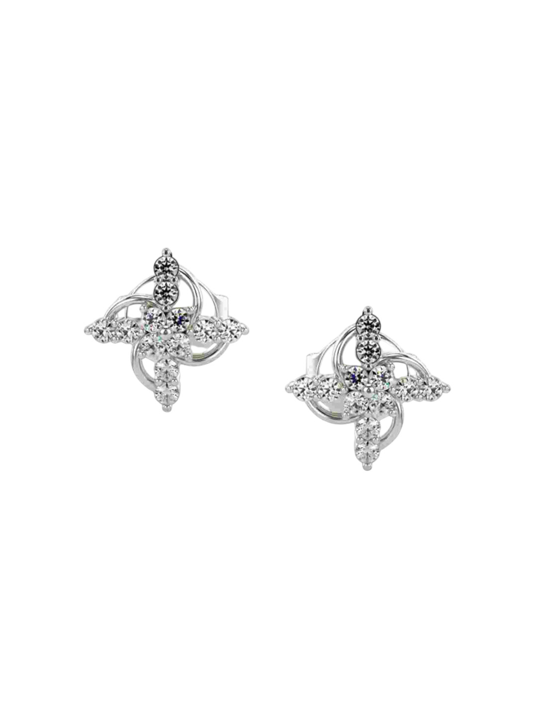 VALANOVA 14K White Gold 0.18 Ct Lab Grown Diamond Earrings