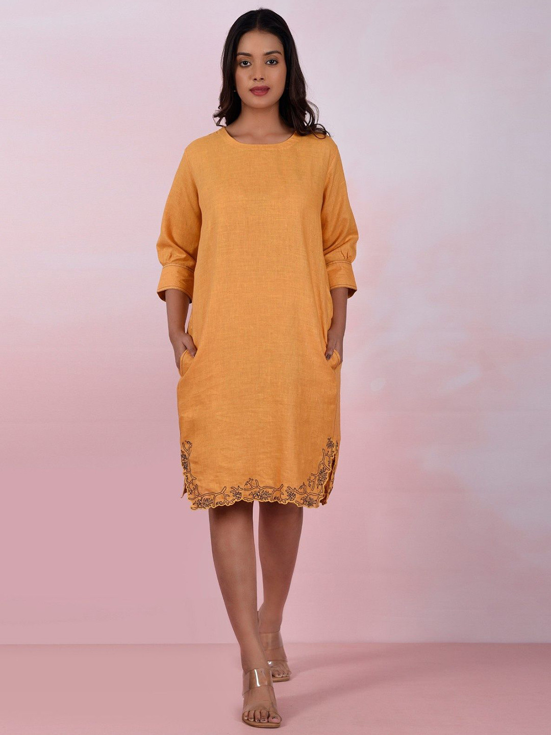 THE HOUSE OF HEMP Embroidered Shift Dress