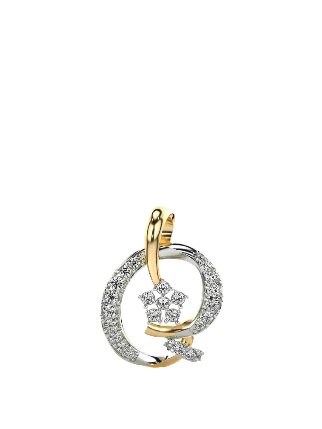VALANOVA Women Hallmarked 14K Yellow Gold & Certified Lab Grown Diamond 0.40cts Pendant
