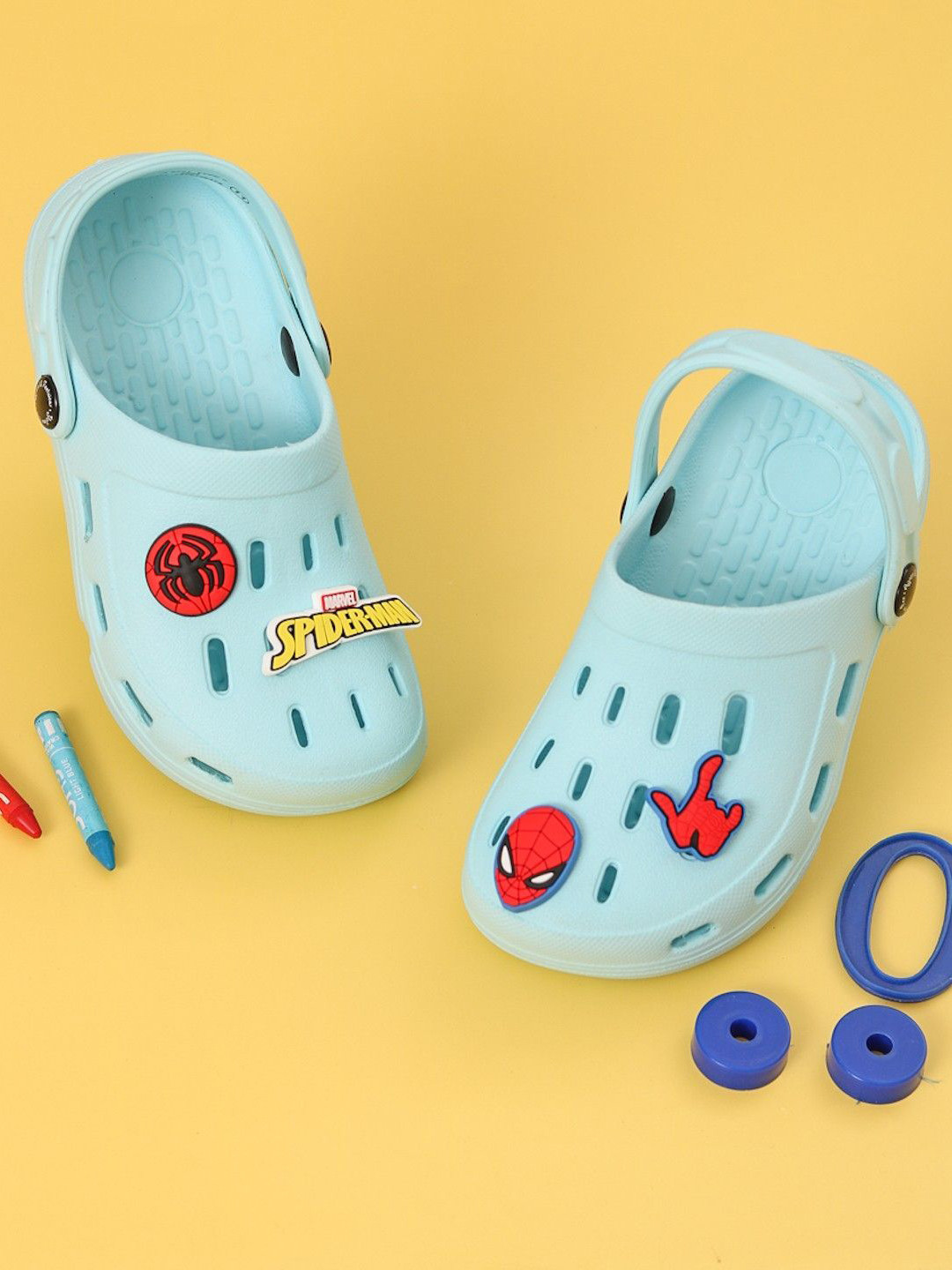 Disney By Yellow Bee Boys Self-Designed Spider-Man Clogs