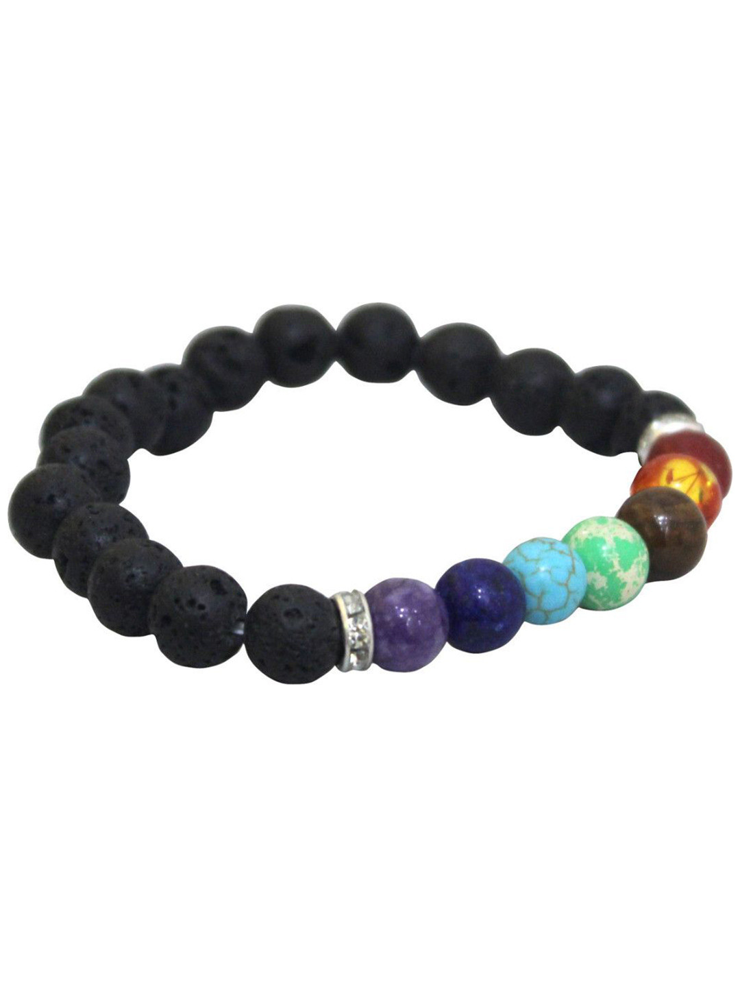 Ringzinnie Beaded Stainless Steel Elasticated Bracelet