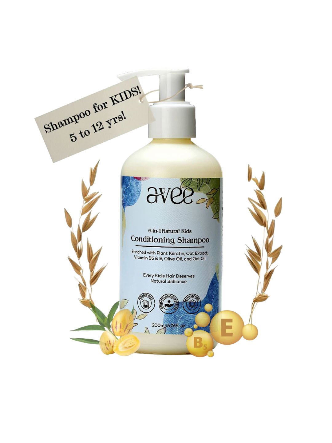 AVEE 6-In-1 Natural Kids Conditioning Shampoo- 200 ml