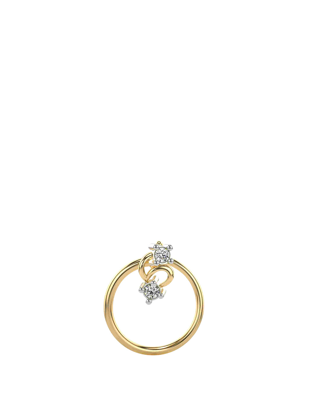 VALANOVA Women 18k Gold Lab Grown Diamond 0.1 CT 0.19 gm
