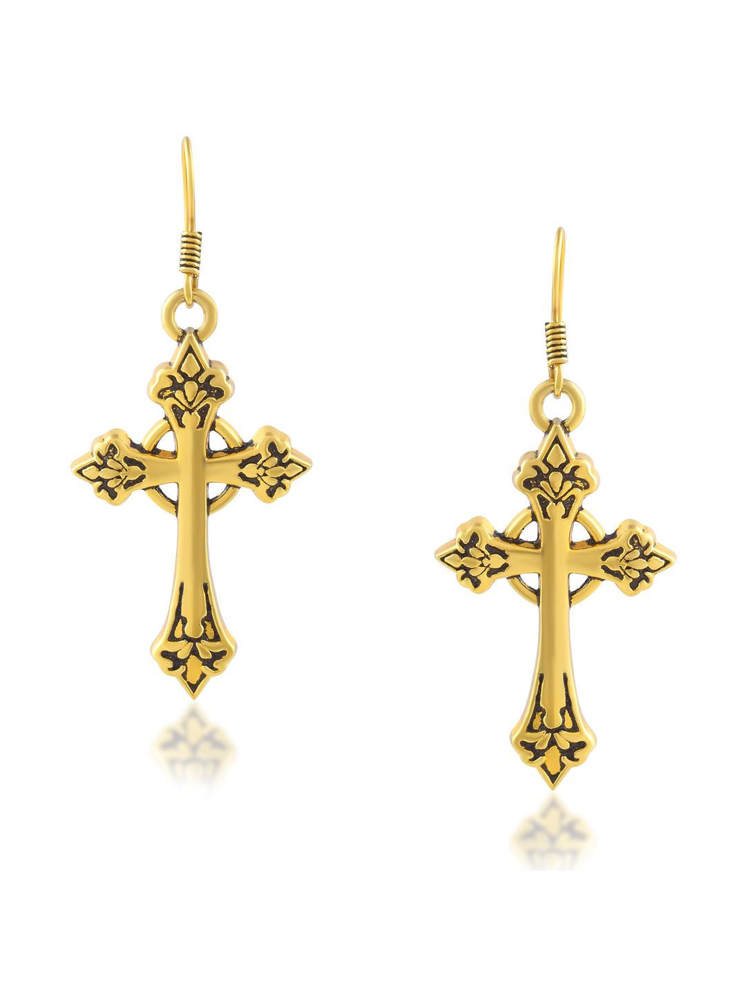 Missmister Gold-Plated Brass Earrings