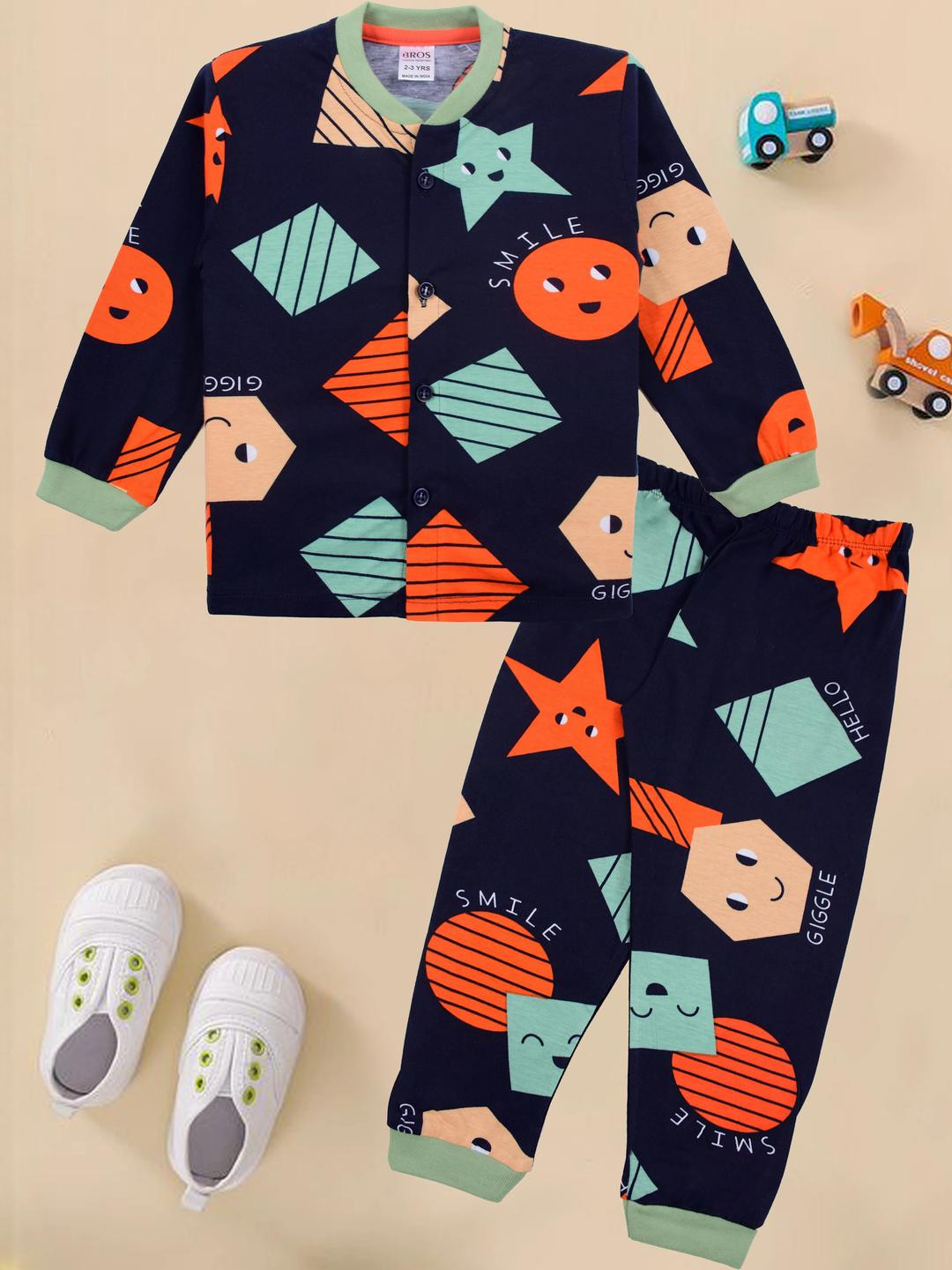 3BROS Kids-Unisex Pure Cotton Clothing Set