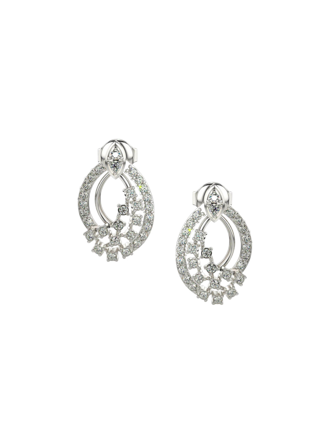 VALANOVA 18K White Gold 0.54 Ct Lab Grown Diamond Earrings