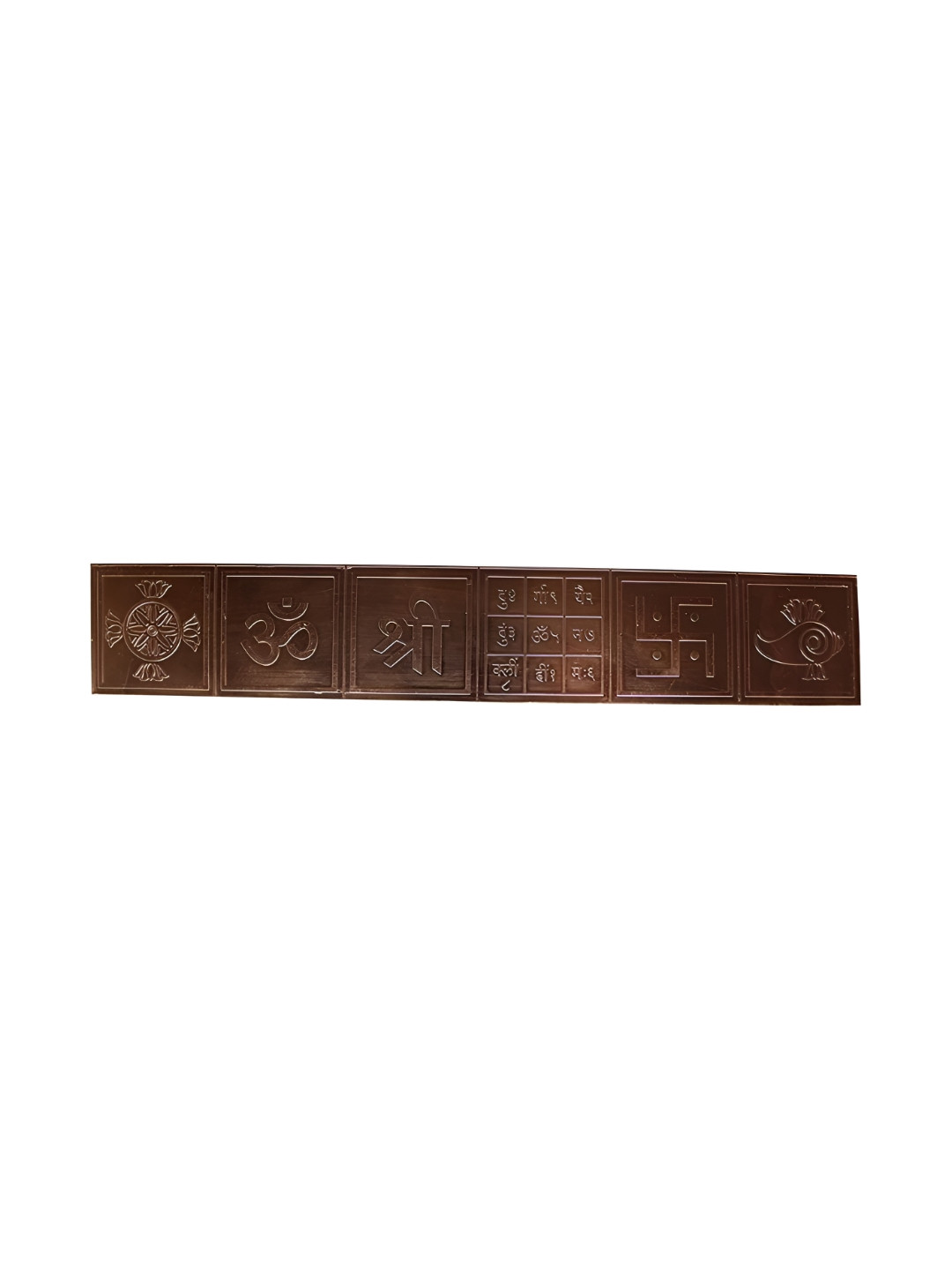 Om ssvmb9 Brown Textured Pure Copper Om ssvmb9 Copper Durga Combo Vastu Patti Yantras
